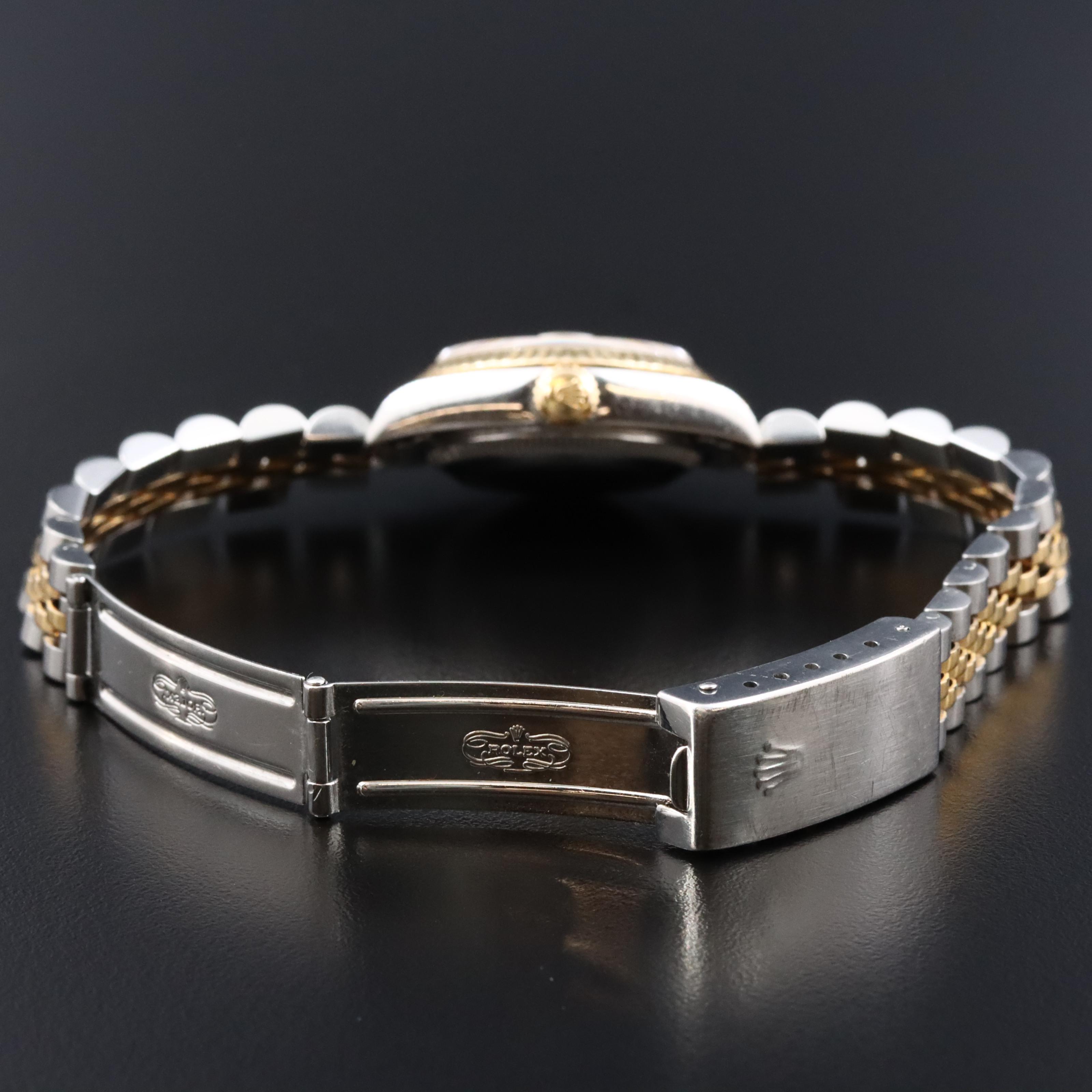 Rolex White Mother-of-Pearl Roman Dial Datejust 79173 Watch