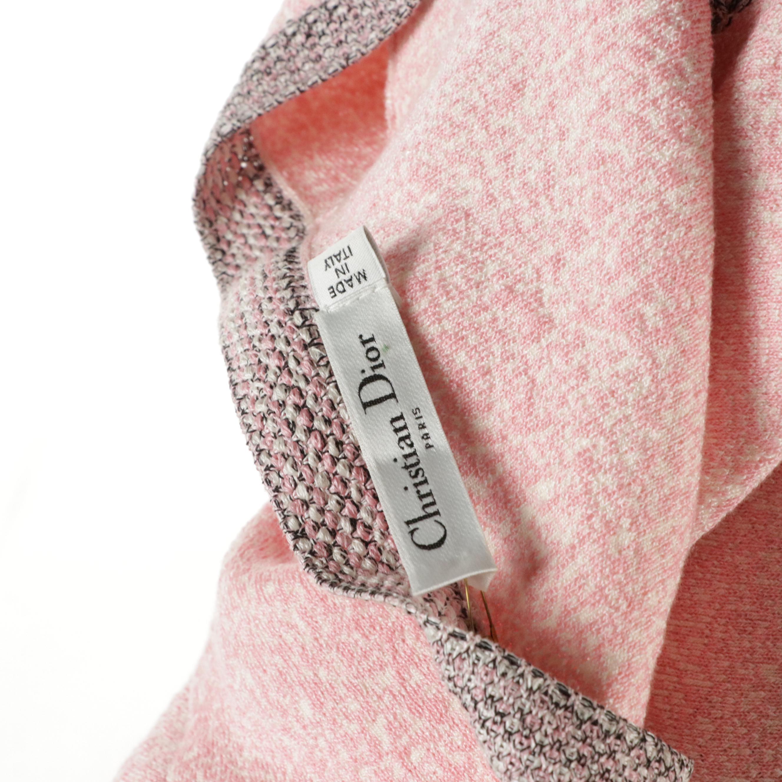 Christian Dior V-Neck Sheath Dress in Stretchy Silk, Cotton, and Spandex Blend