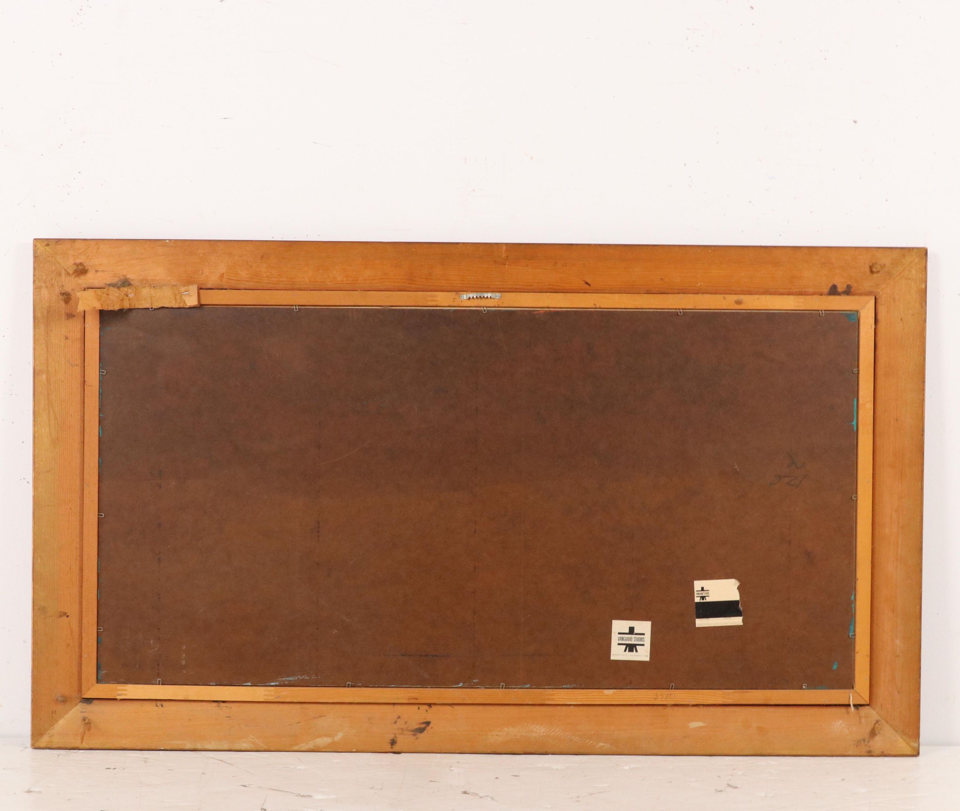 Nocturne Maritime Acrylic Painting, Late 20th Century