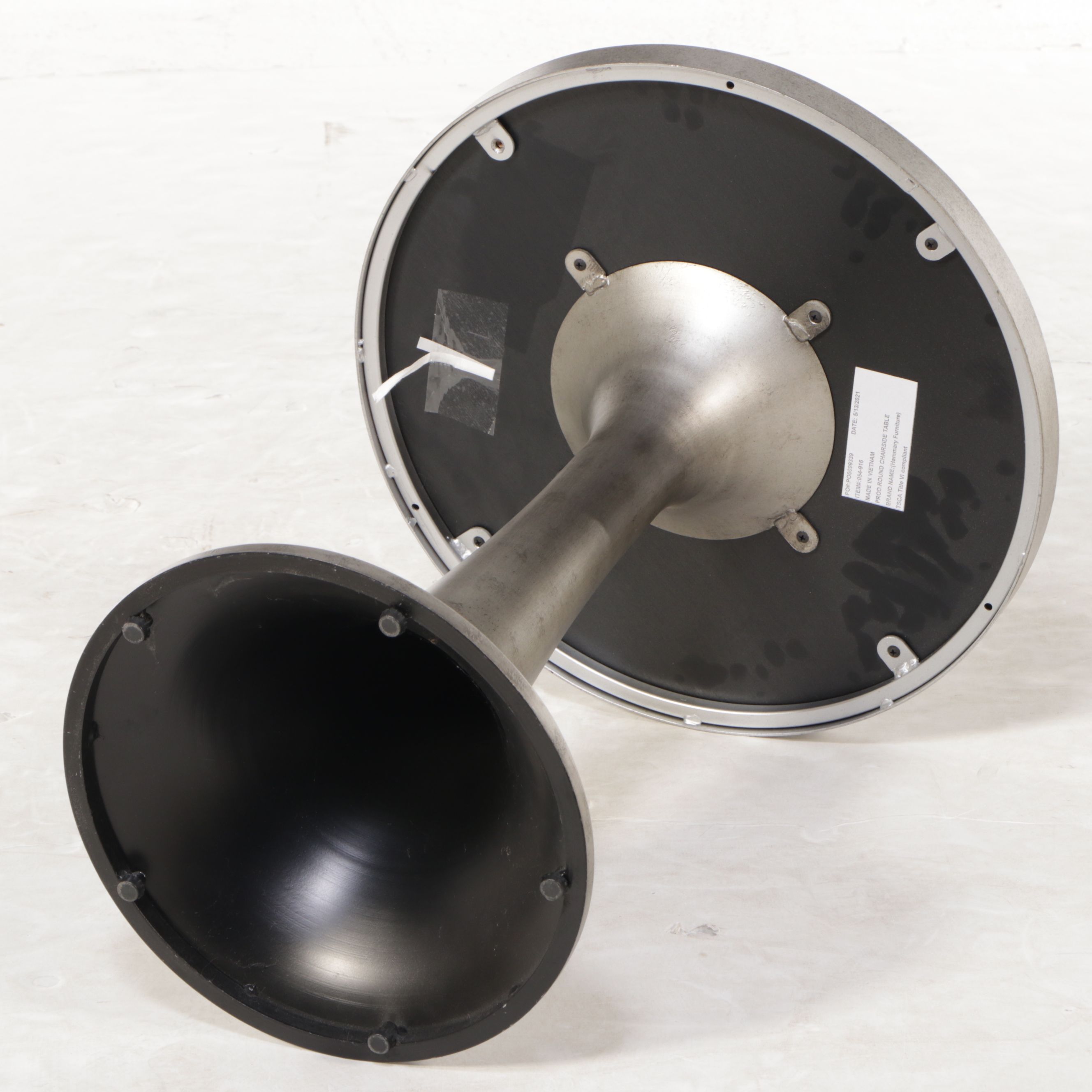 Hammary Furniture Contemporary Oak and Metal Side Table