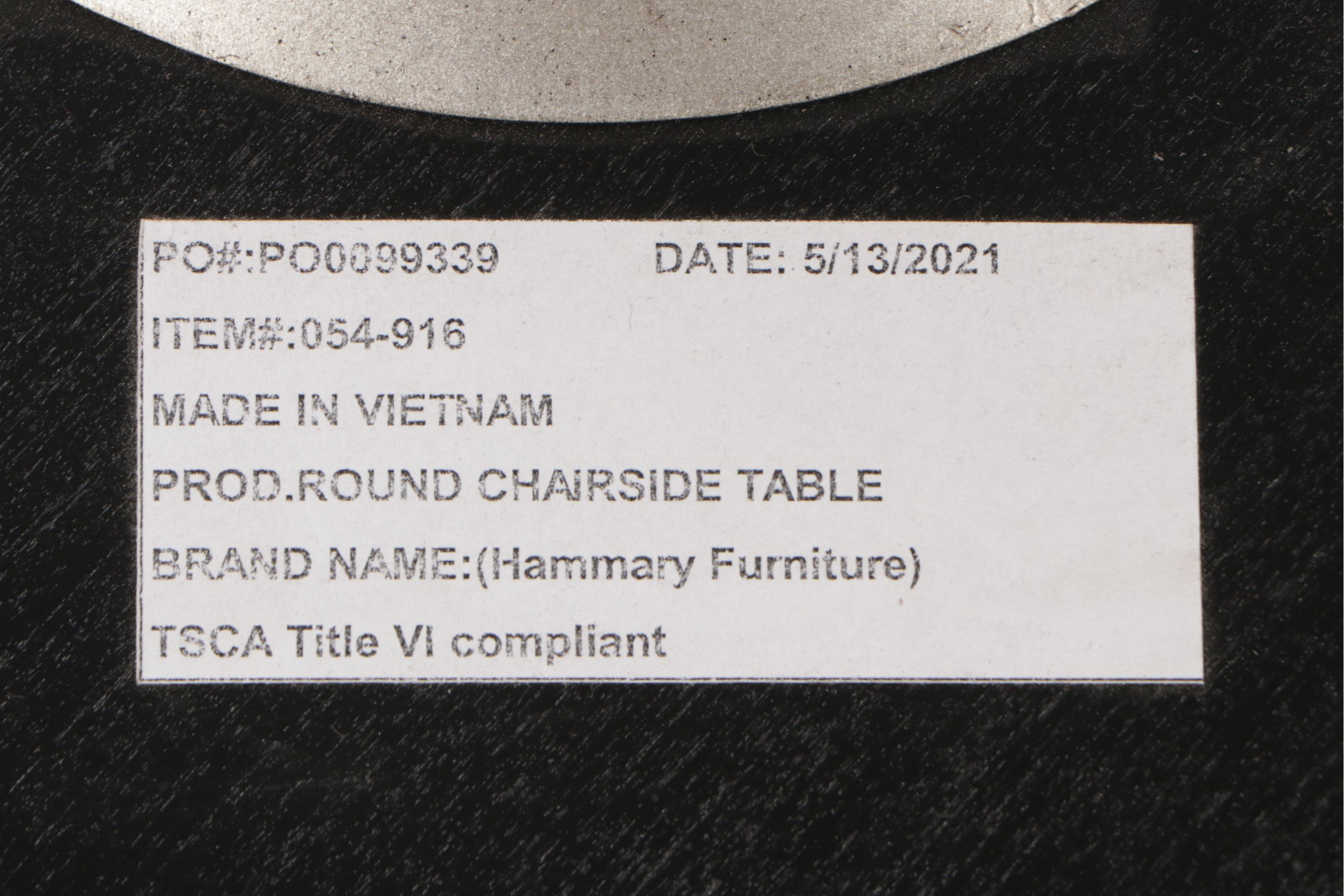 Hammary Furniture Contemporary Oak and Metal Side Table