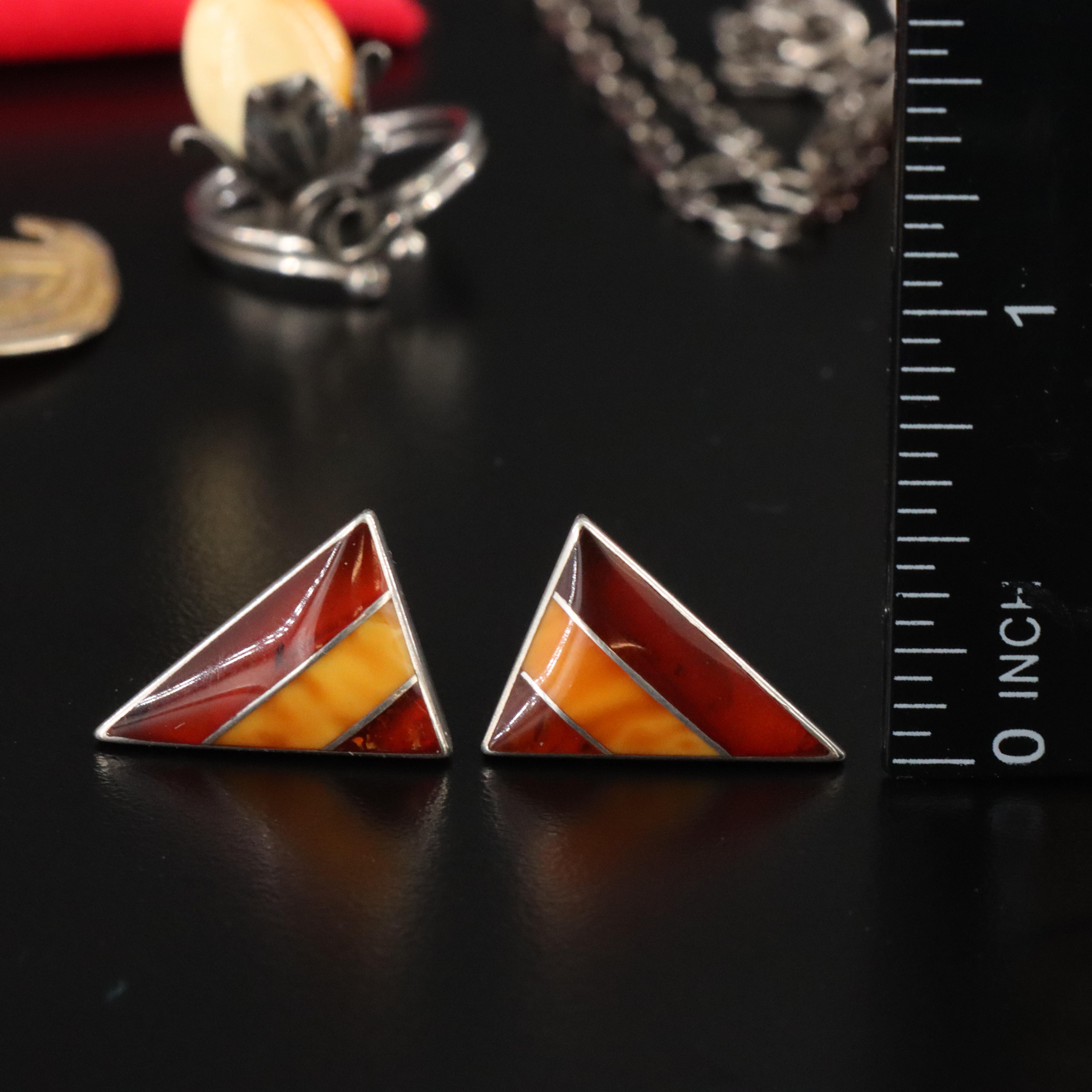 Jewelry Collection Including Sterling, Polish Amber, Stuart Nye & Vatican Museum