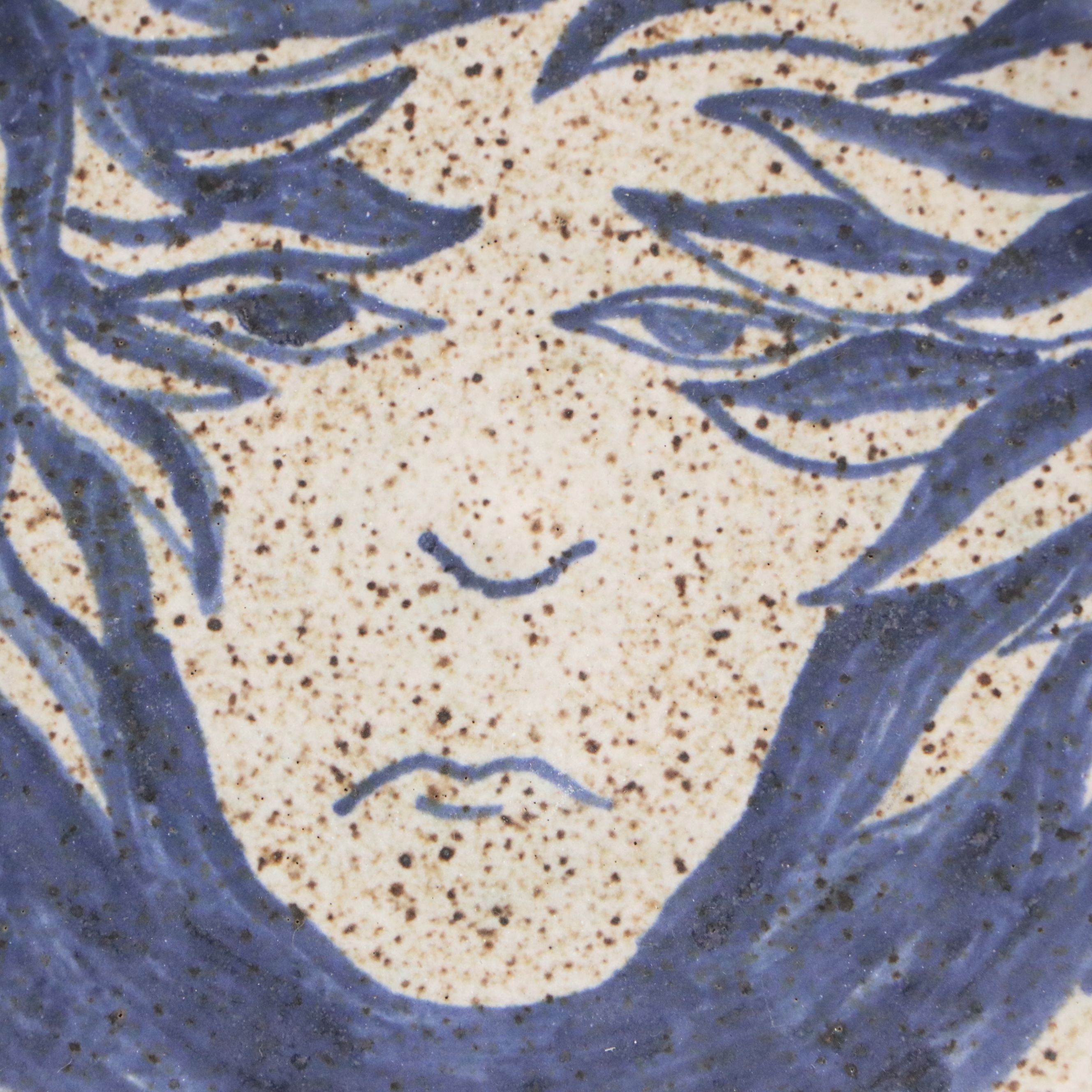 Dick Overman Handcrafted Stoneware Vase and Plate