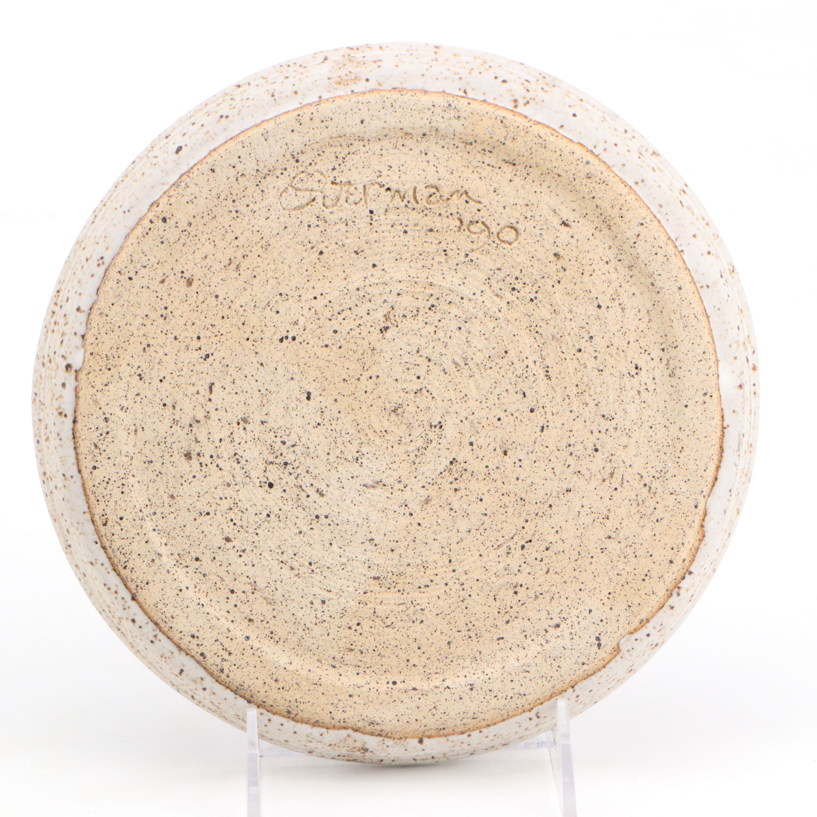 Dick Overman Handcrafted Stoneware Vase and Plate