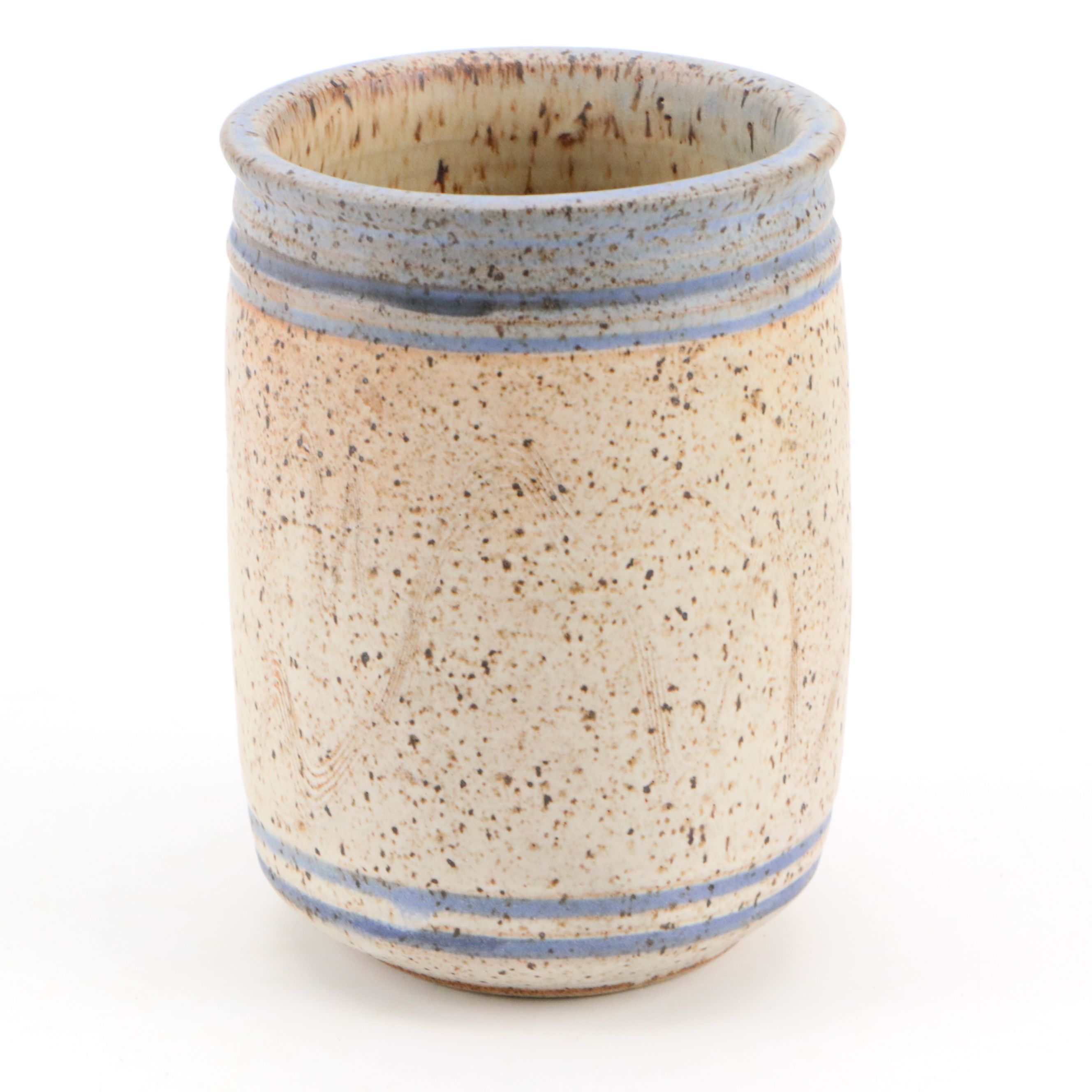 Dick Overman Handcrafted Stoneware Vase and Plate