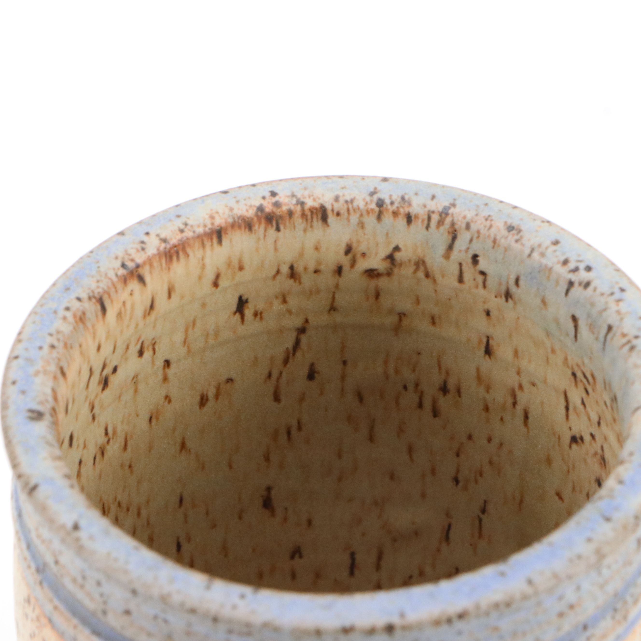 Dick Overman Handcrafted Stoneware Vase and Plate