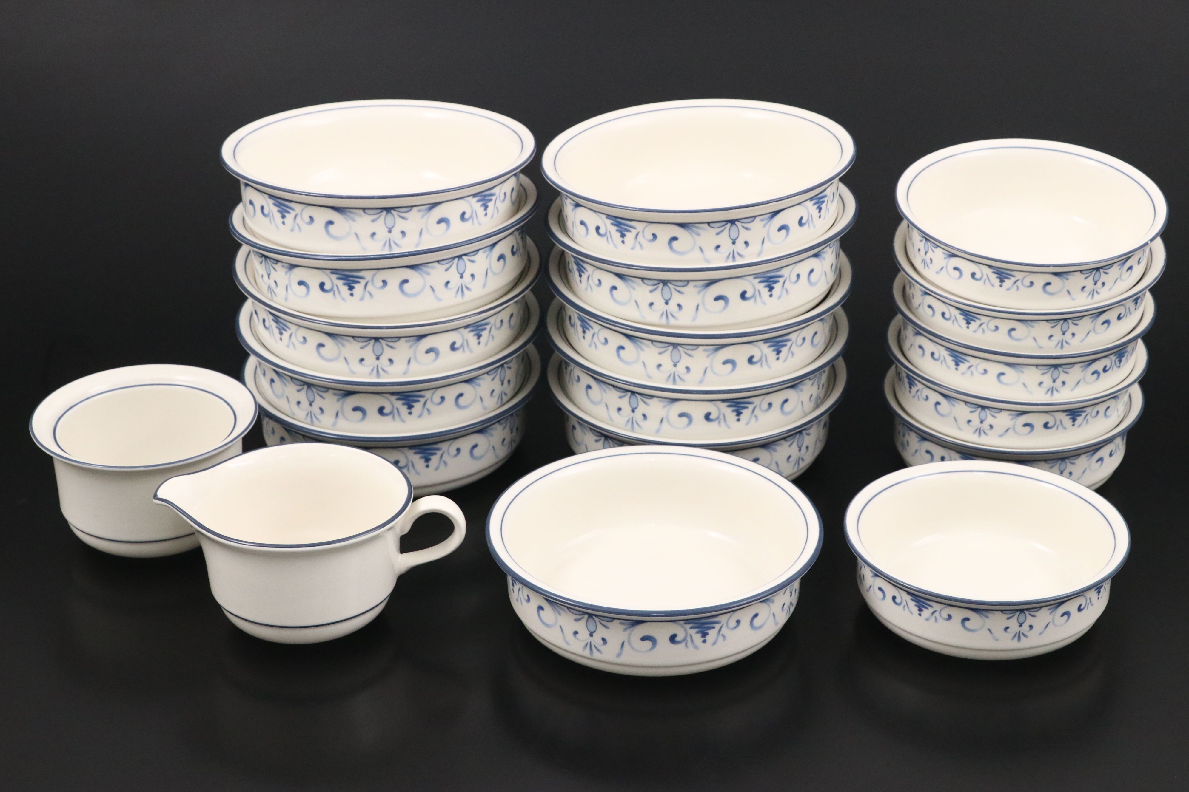 Lenox "Country Blue" Stone China Dinnerware, 1987–1993