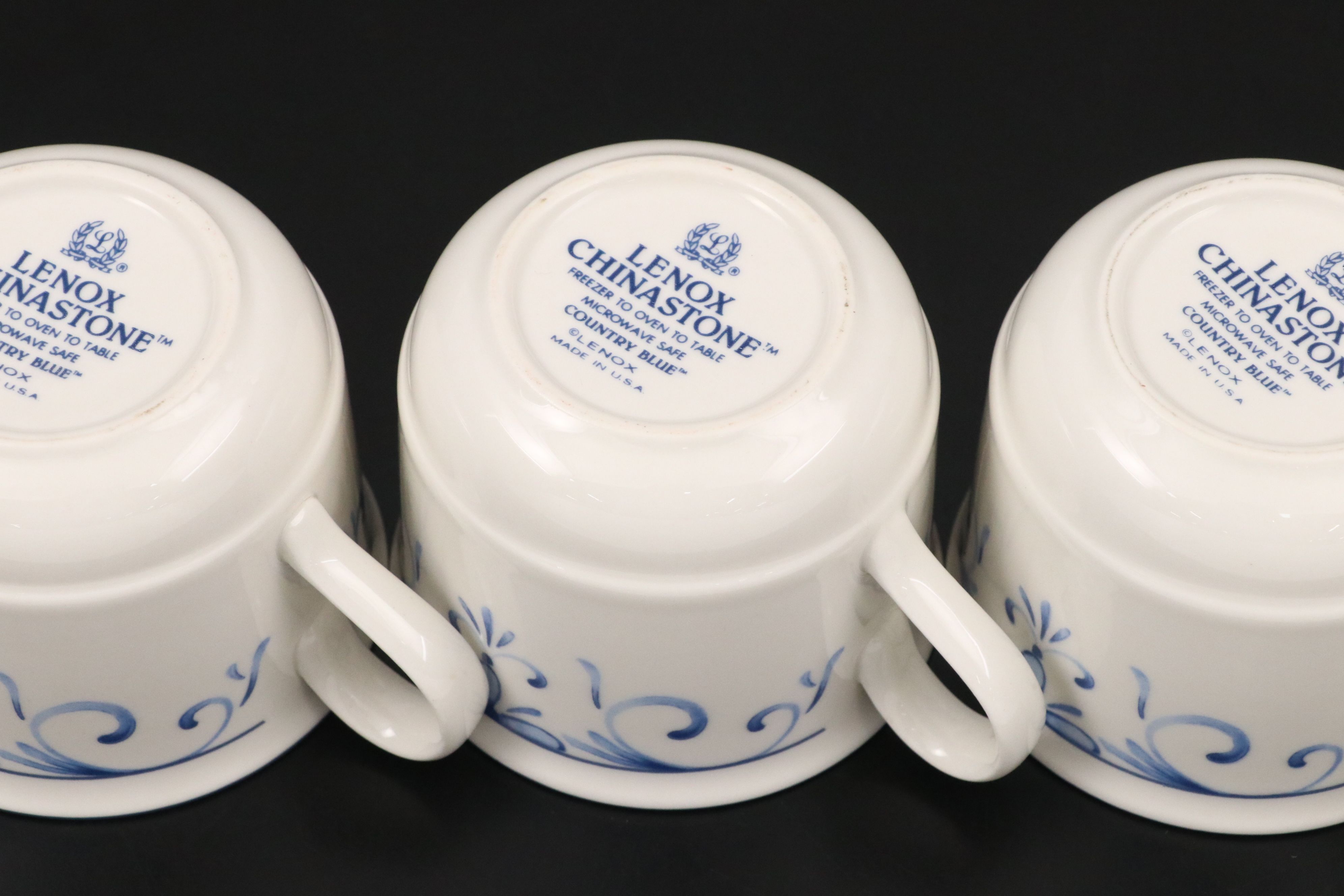 Lenox "Country Blue" Stone China Dinnerware, 1987–1993