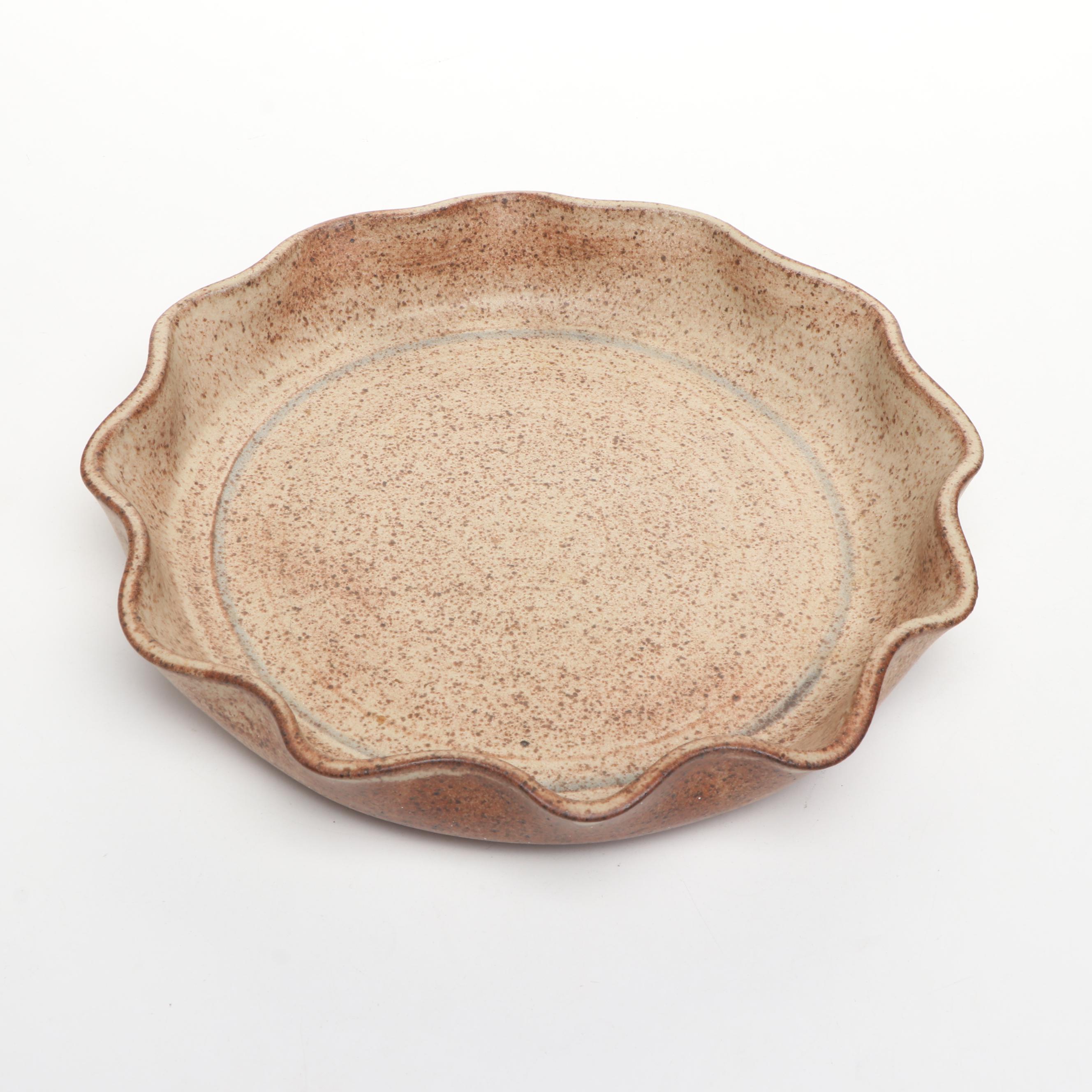 Dick Overman Stoneware Pie Plates, 1980s