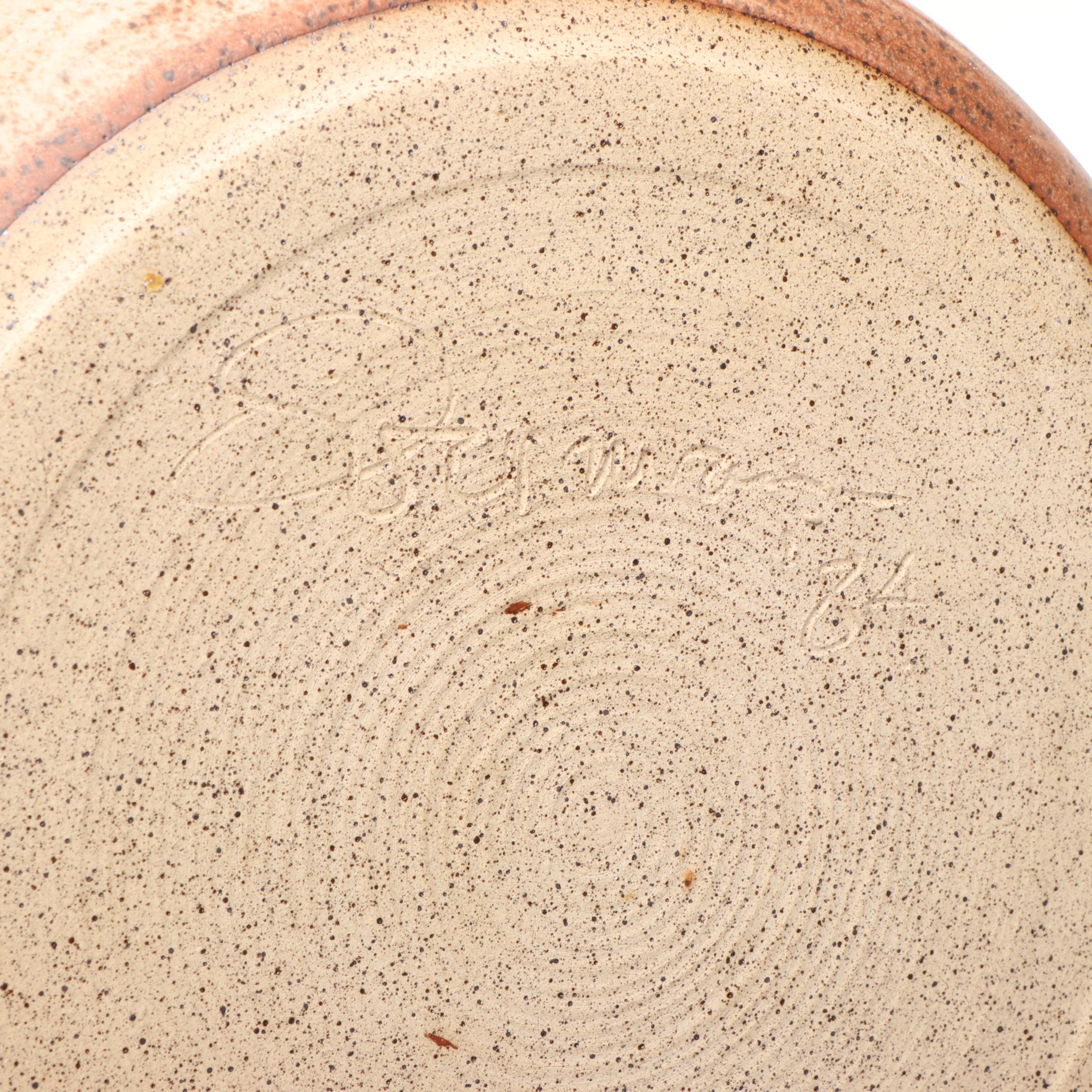 Dick Overman Stoneware Pie Plates, 1980s