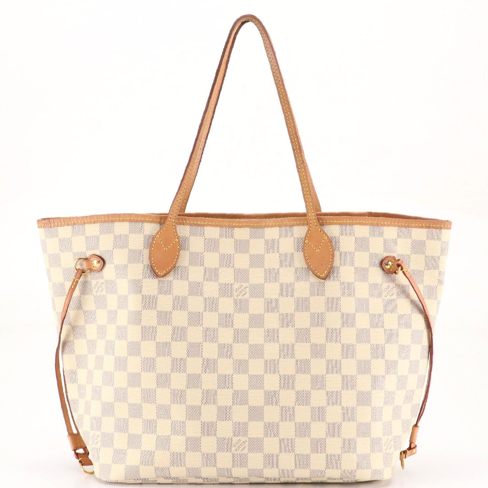Louis Vuitton Neverfull MM Tote in Damier Azur Coated Canvas and Leather