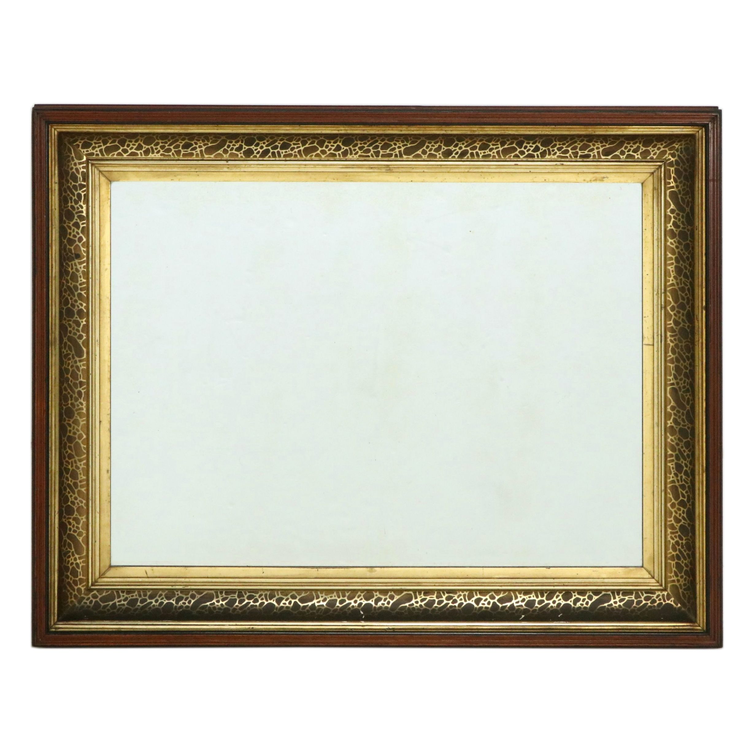 Parcel Gilt and Beveled Wood Framed Wall Mirror