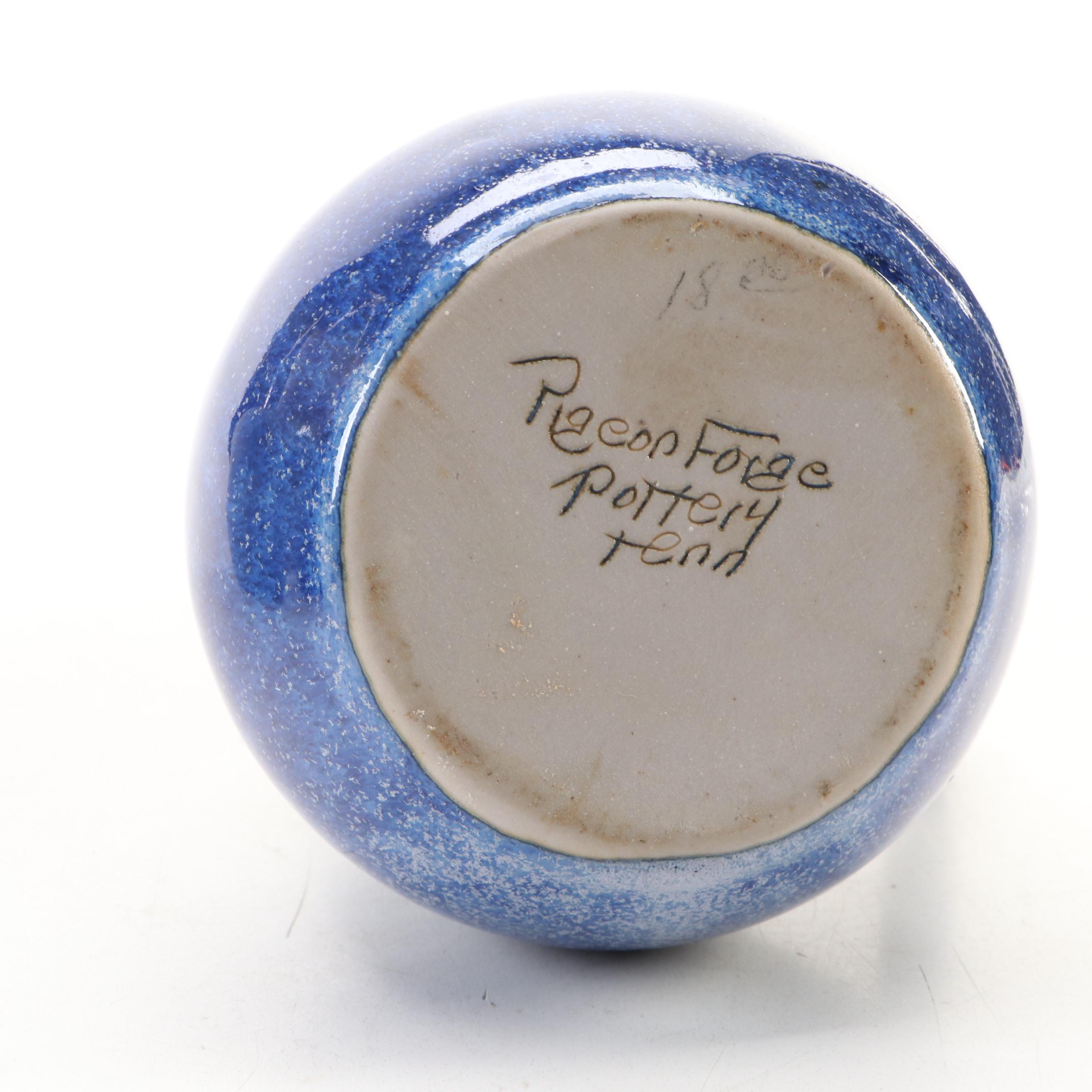 Pigeon Forge Pottery Ceramic Oil Lamp and Vase