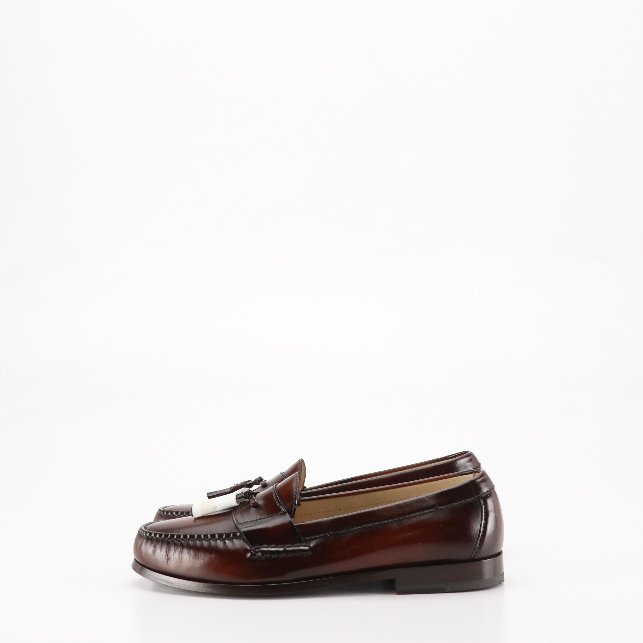 Men's Cole Haan "Calhoun" & "Pinch Tassel" Mahogany Leather Loafers in Boxes