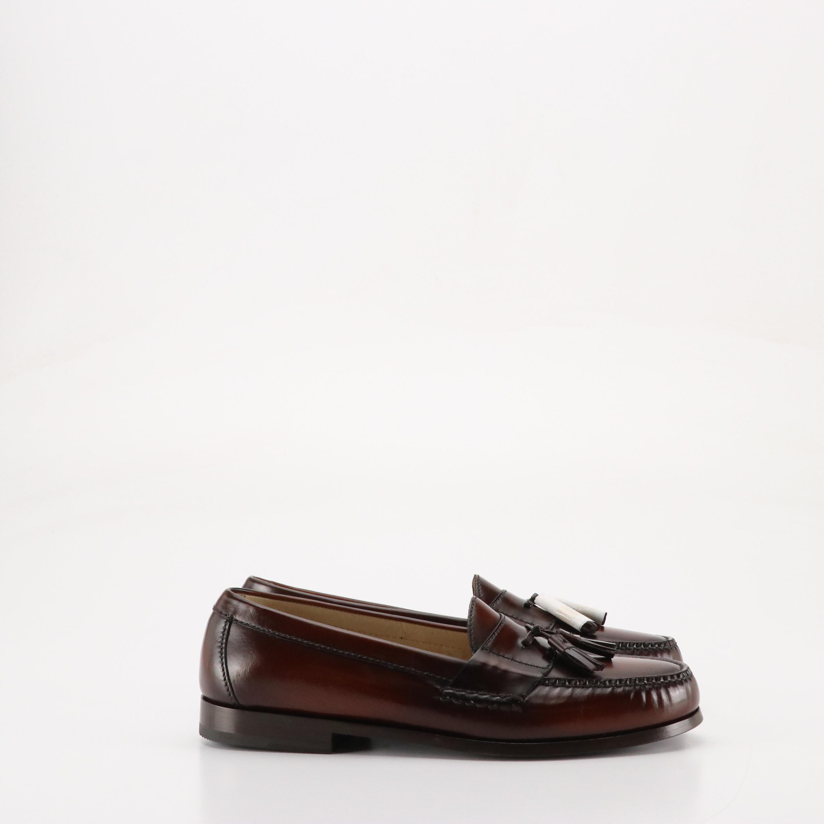 Men's Cole Haan "Calhoun" & "Pinch Tassel" Mahogany Leather Loafers in Boxes