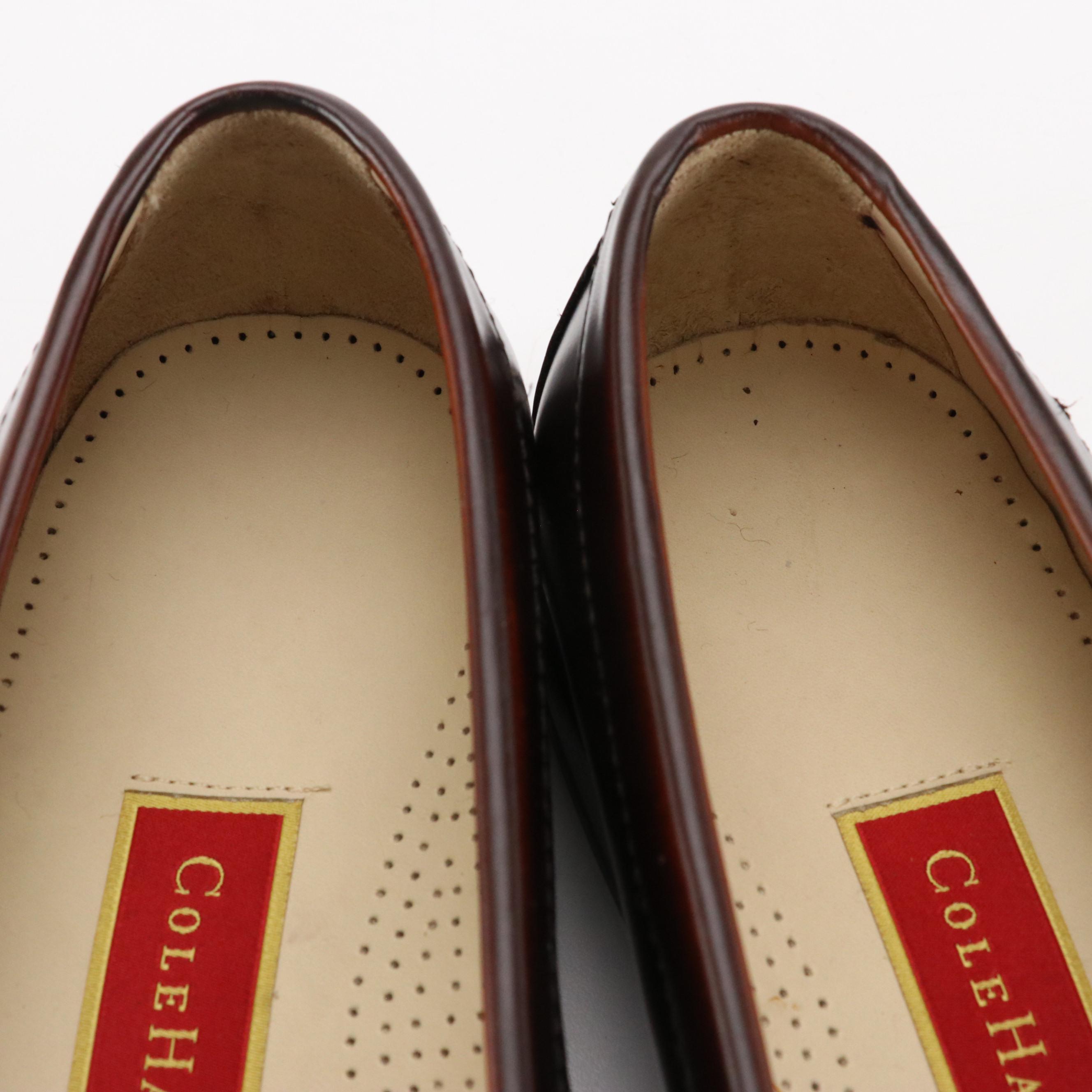 Men's Cole Haan "Calhoun" & "Pinch Tassel" Mahogany Leather Loafers in Boxes