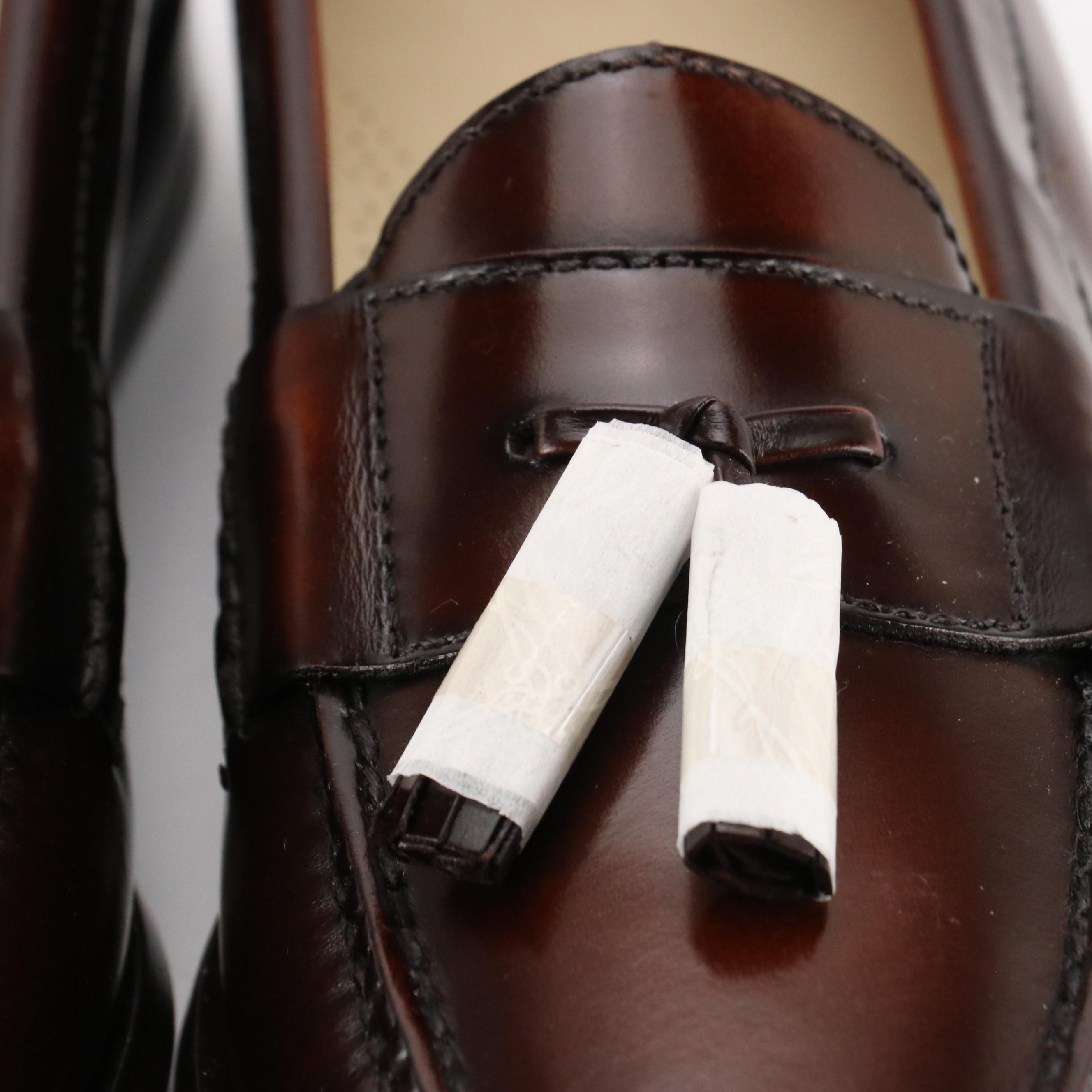 Men's Cole Haan "Calhoun" & "Pinch Tassel" Mahogany Leather Loafers in Boxes