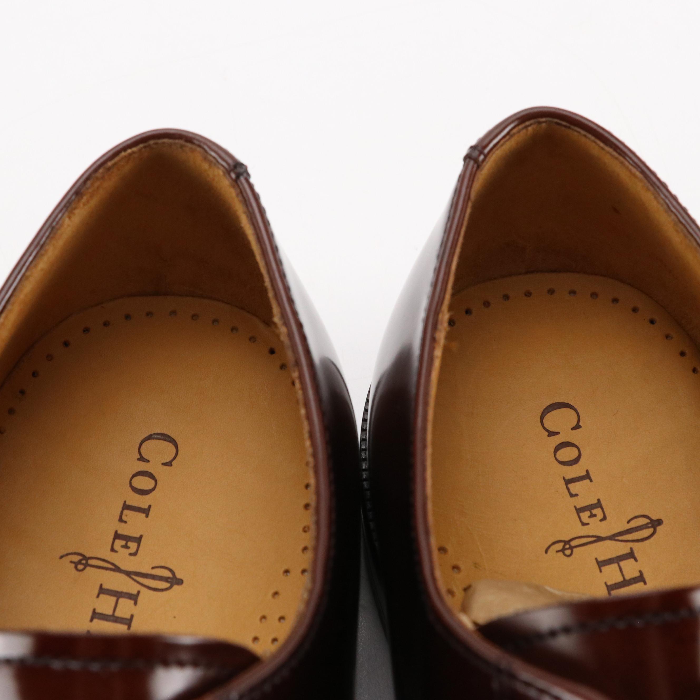 Men's Cole Haan "Calhoun" & "Pinch Tassel" Mahogany Leather Loafers in Boxes