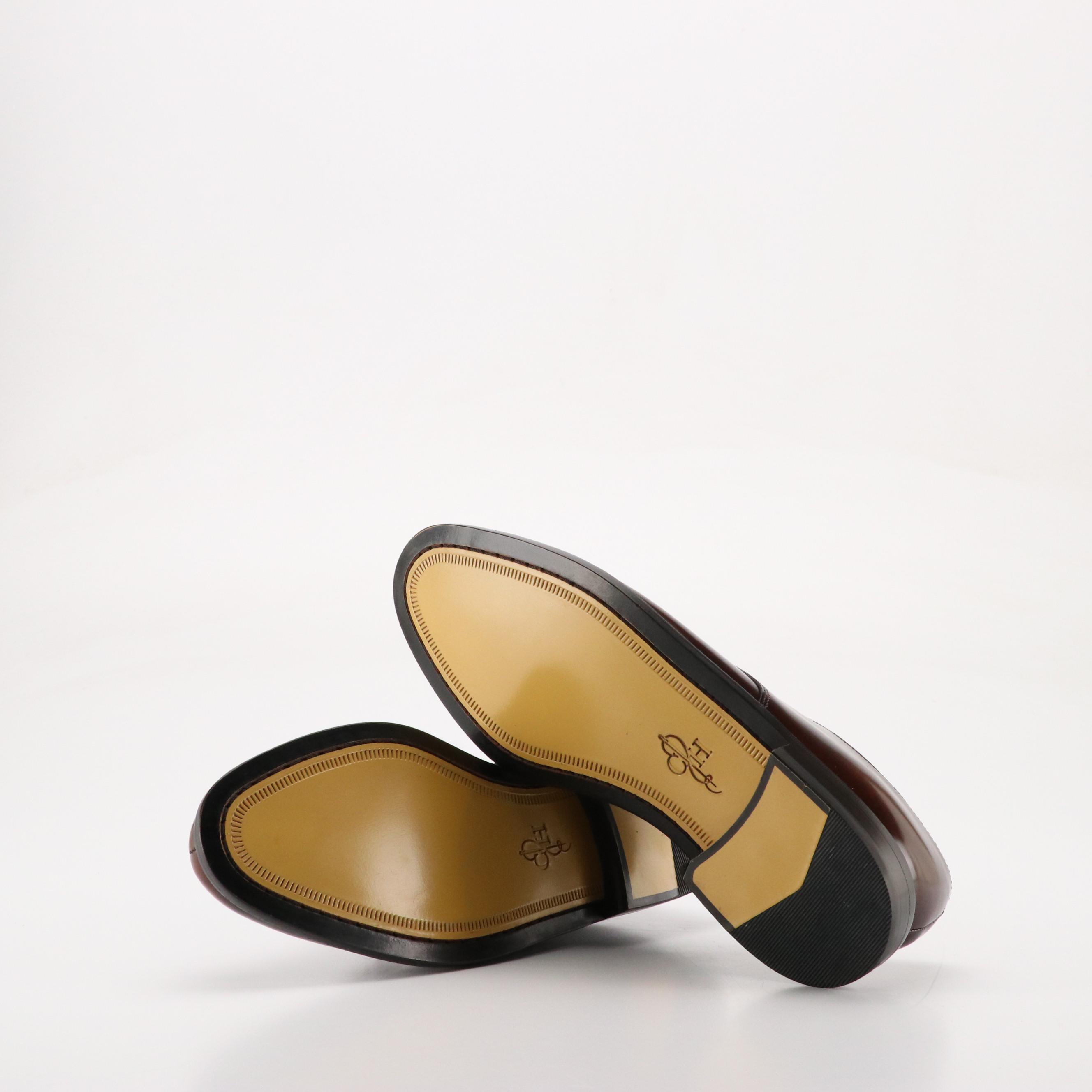 Men's Cole Haan "Calhoun" & "Pinch Tassel" Mahogany Leather Loafers in Boxes