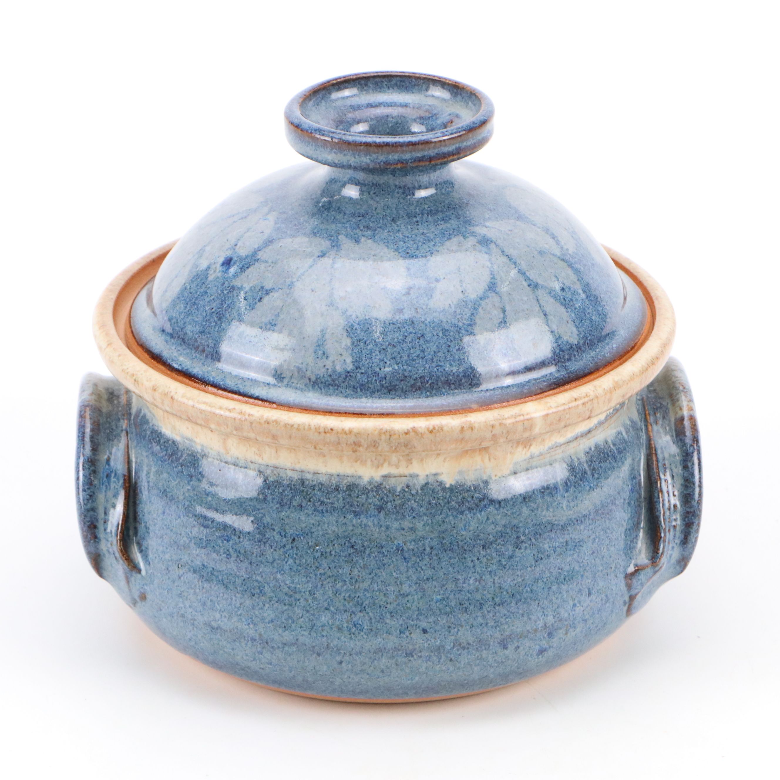 Bill Campbell Ceramic Oil Lamp and Cheri Glaser Bean Crock with Candlestick