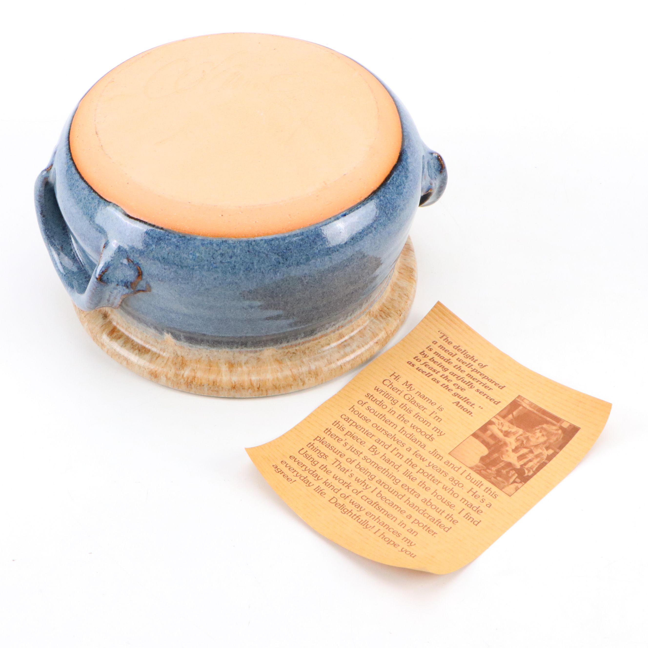 Bill Campbell Ceramic Oil Lamp and Cheri Glaser Bean Crock with Candlestick