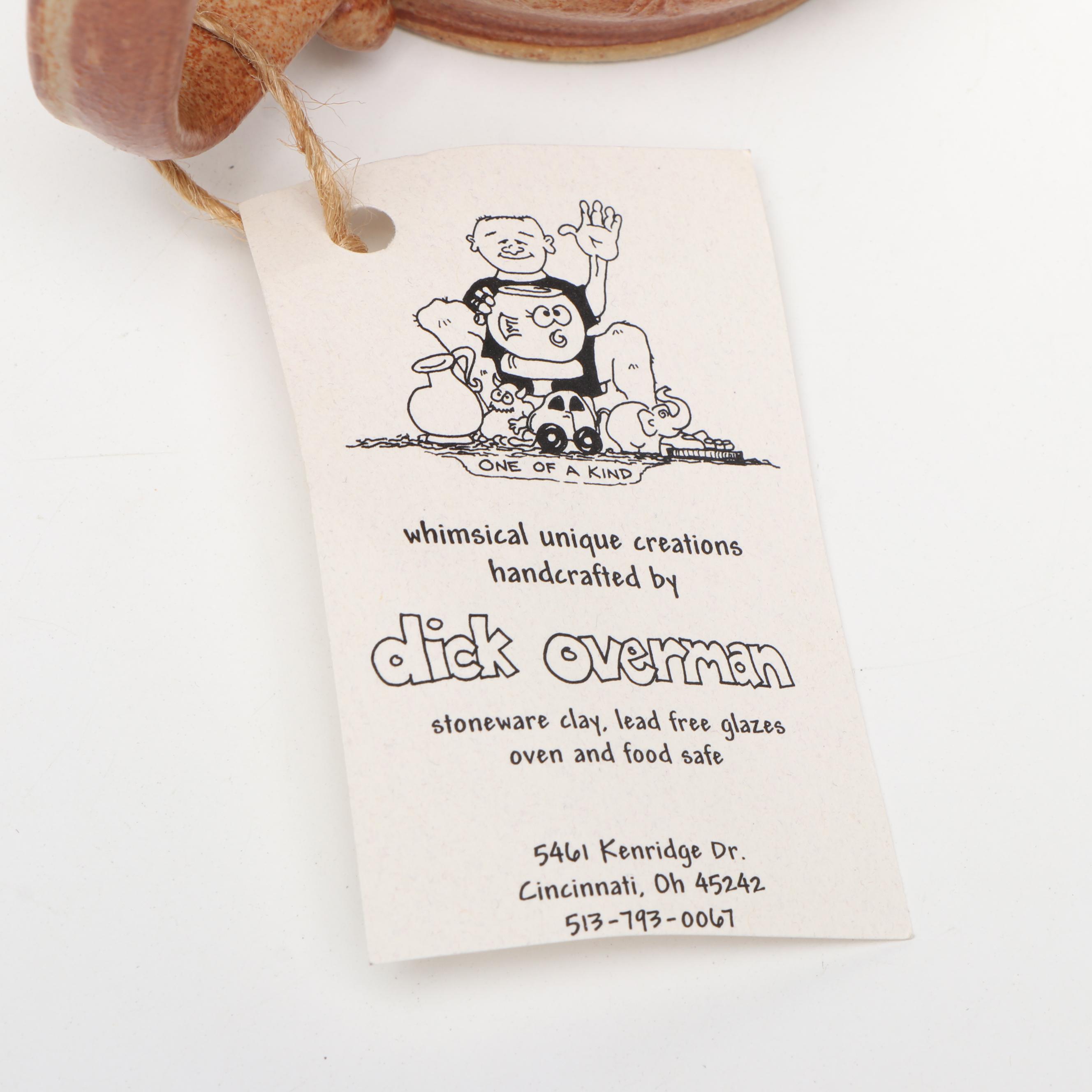 Dick Overman Figural Stoneware Mug, 21st Century