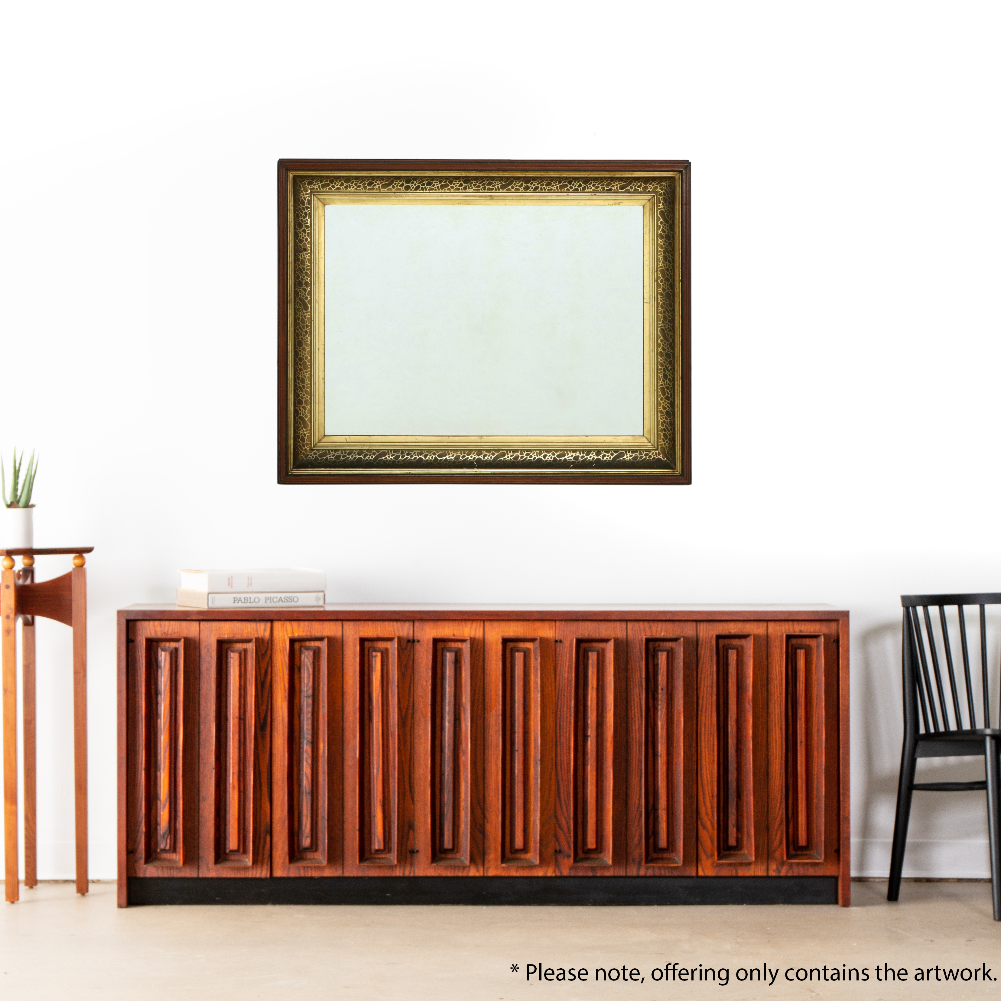 Parcel Gilt and Beveled Wood Framed Wall Mirror