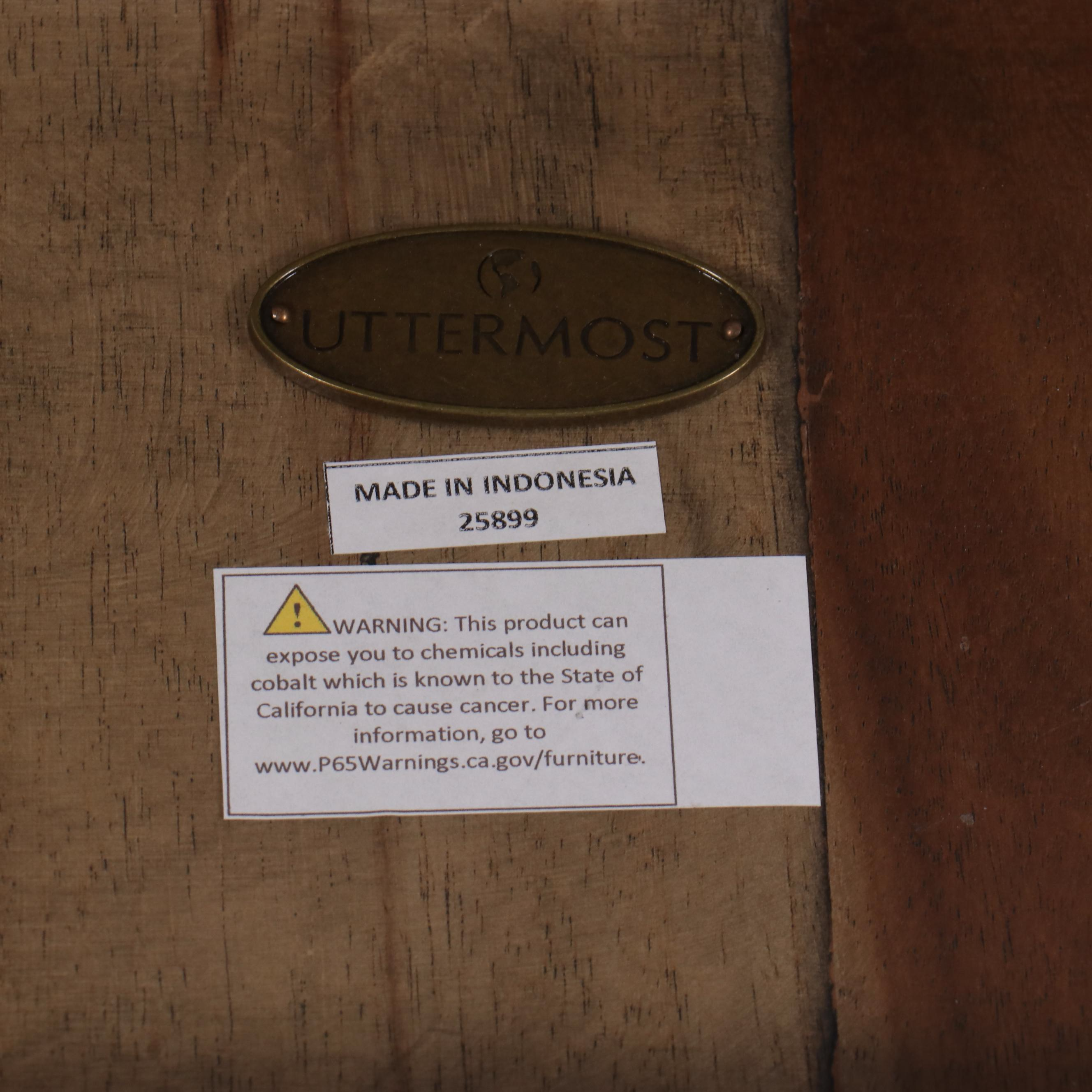 Uttermost Industrial Style Wood and Metal Console Table