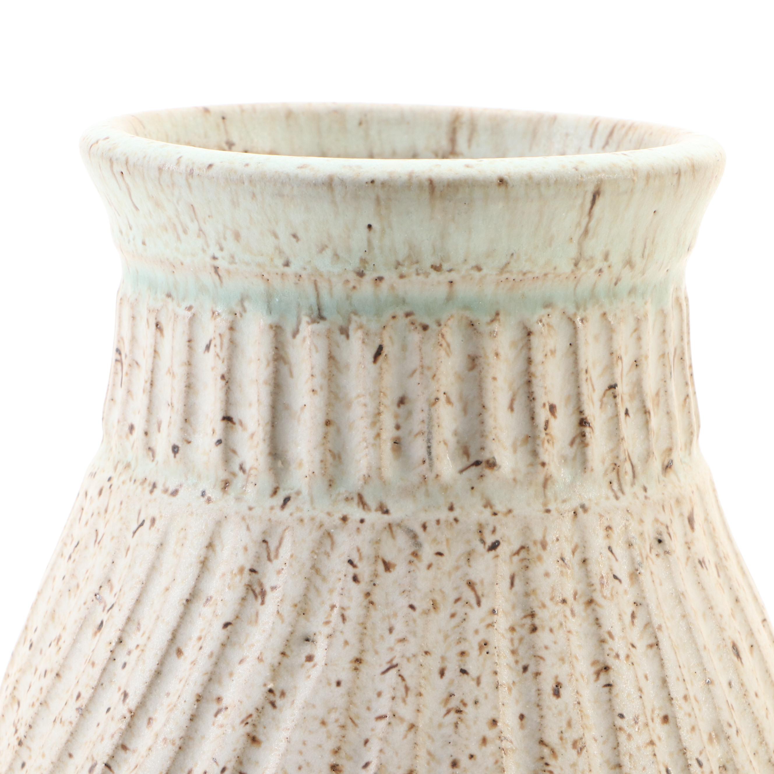 Dick Overman Handcrafted Stoneware Vase and Teapot