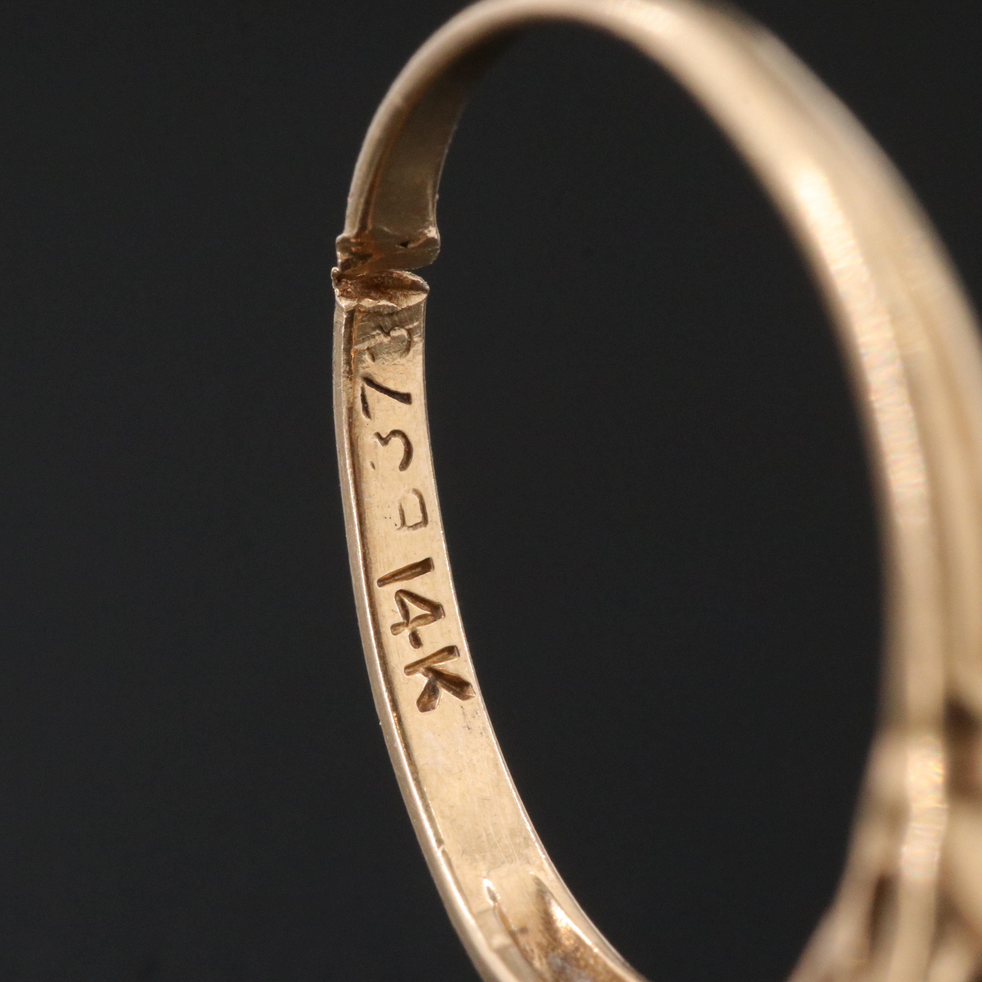 Antique 14K 0.10 CT Diamond Ring