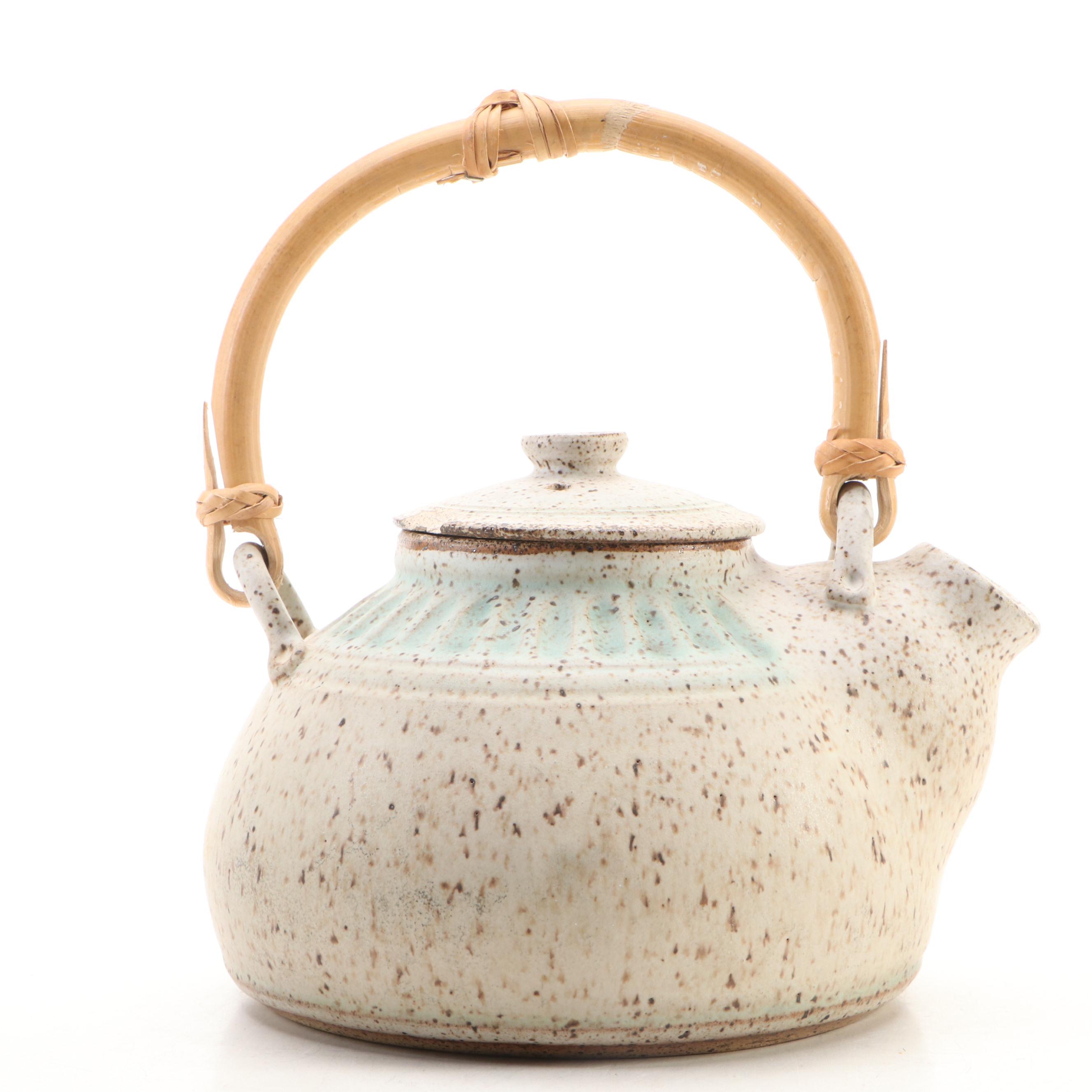 Dick Overman Handcrafted Stoneware Vase and Teapot
