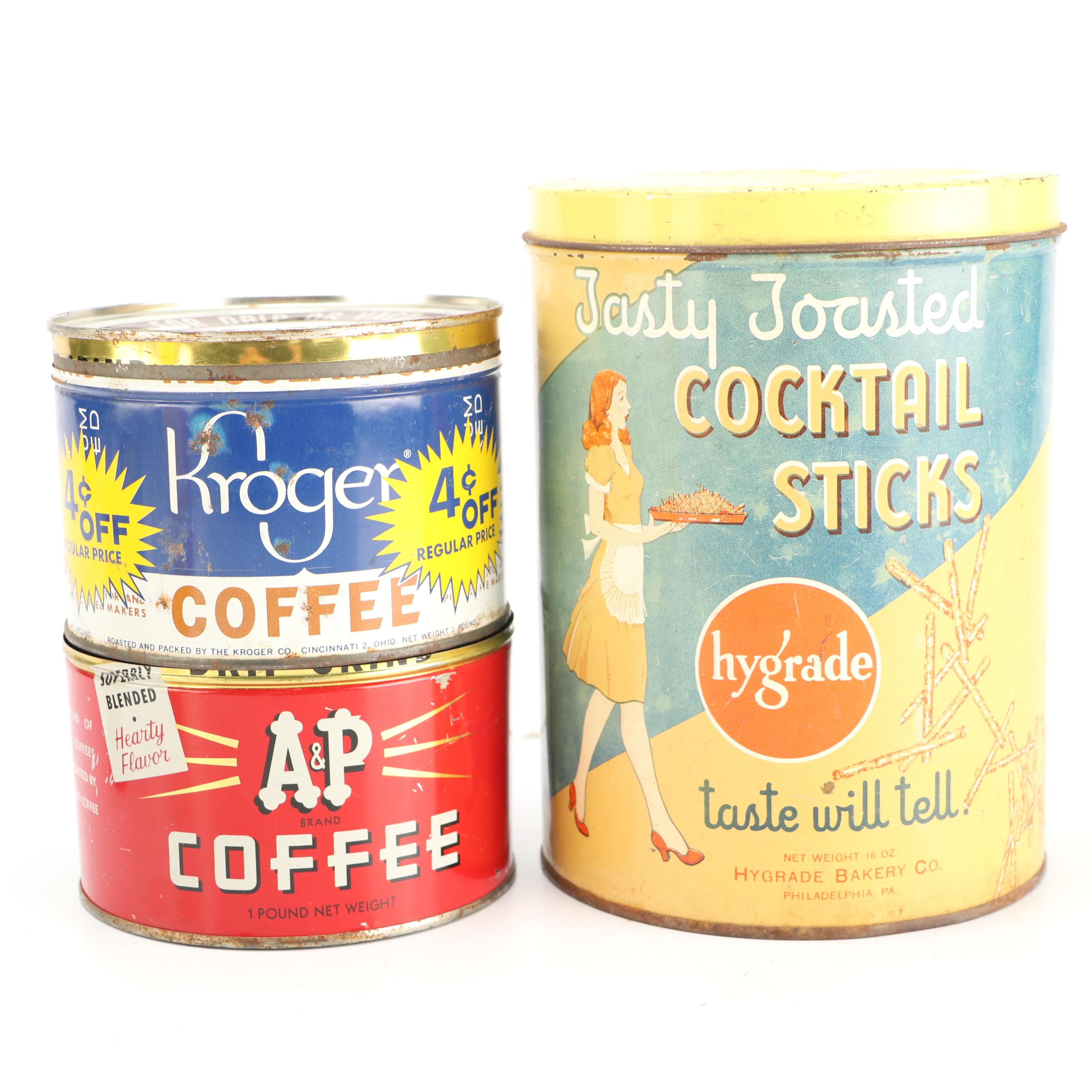 Vintage Kroger and Birds Eye and Other Canisters and Kitchenware