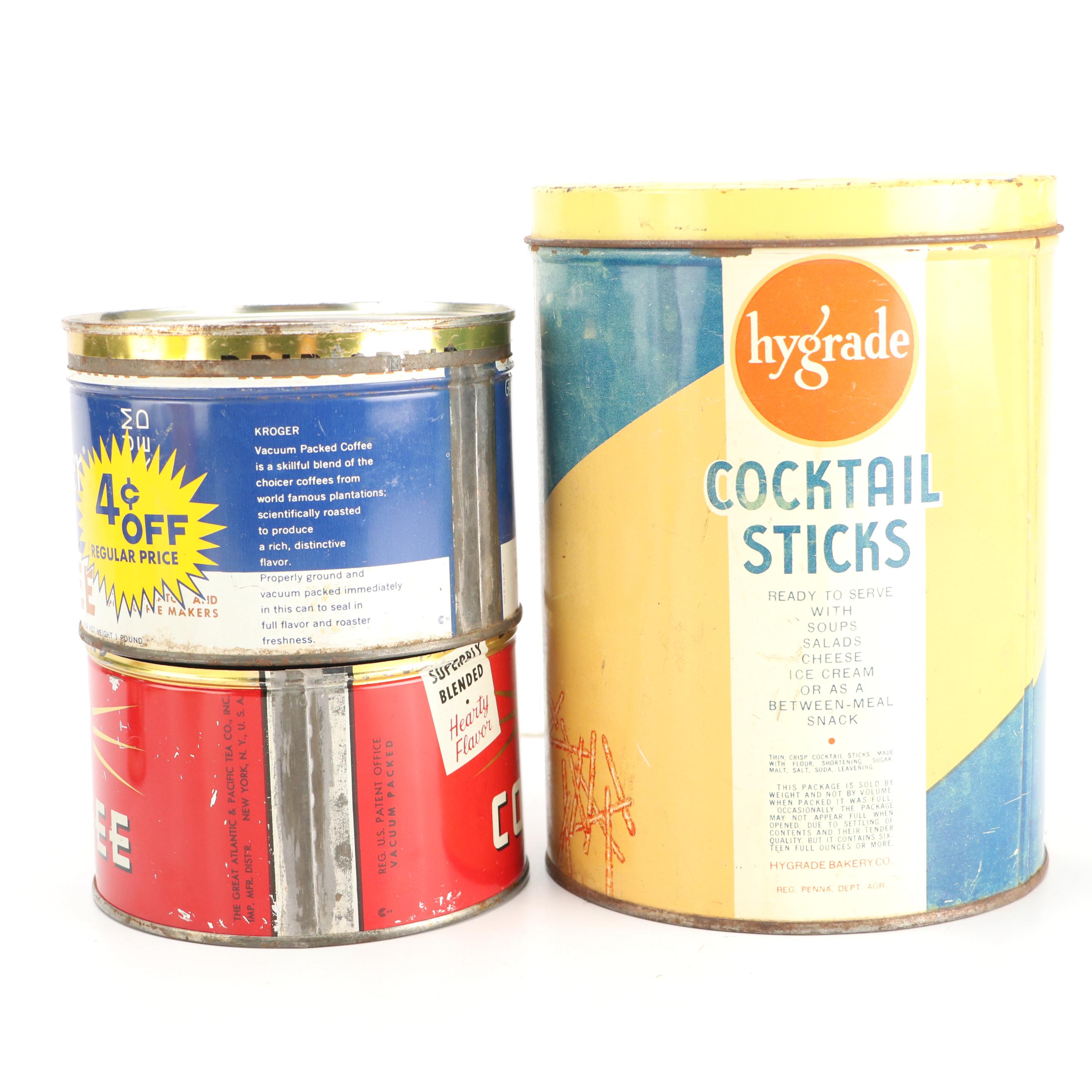 Vintage Kroger and Birds Eye and Other Canisters and Kitchenware