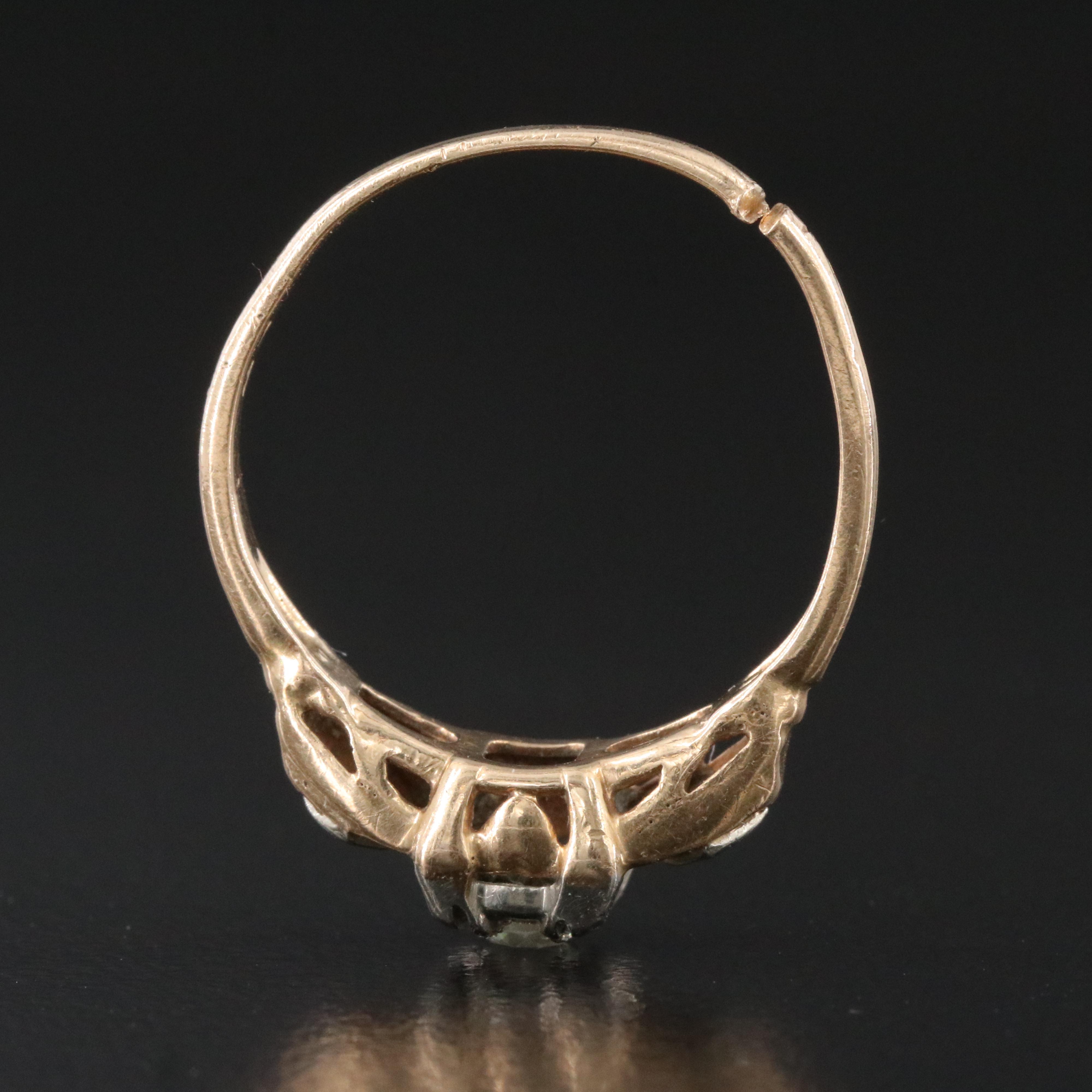 Antique 14K 0.10 CT Diamond Ring