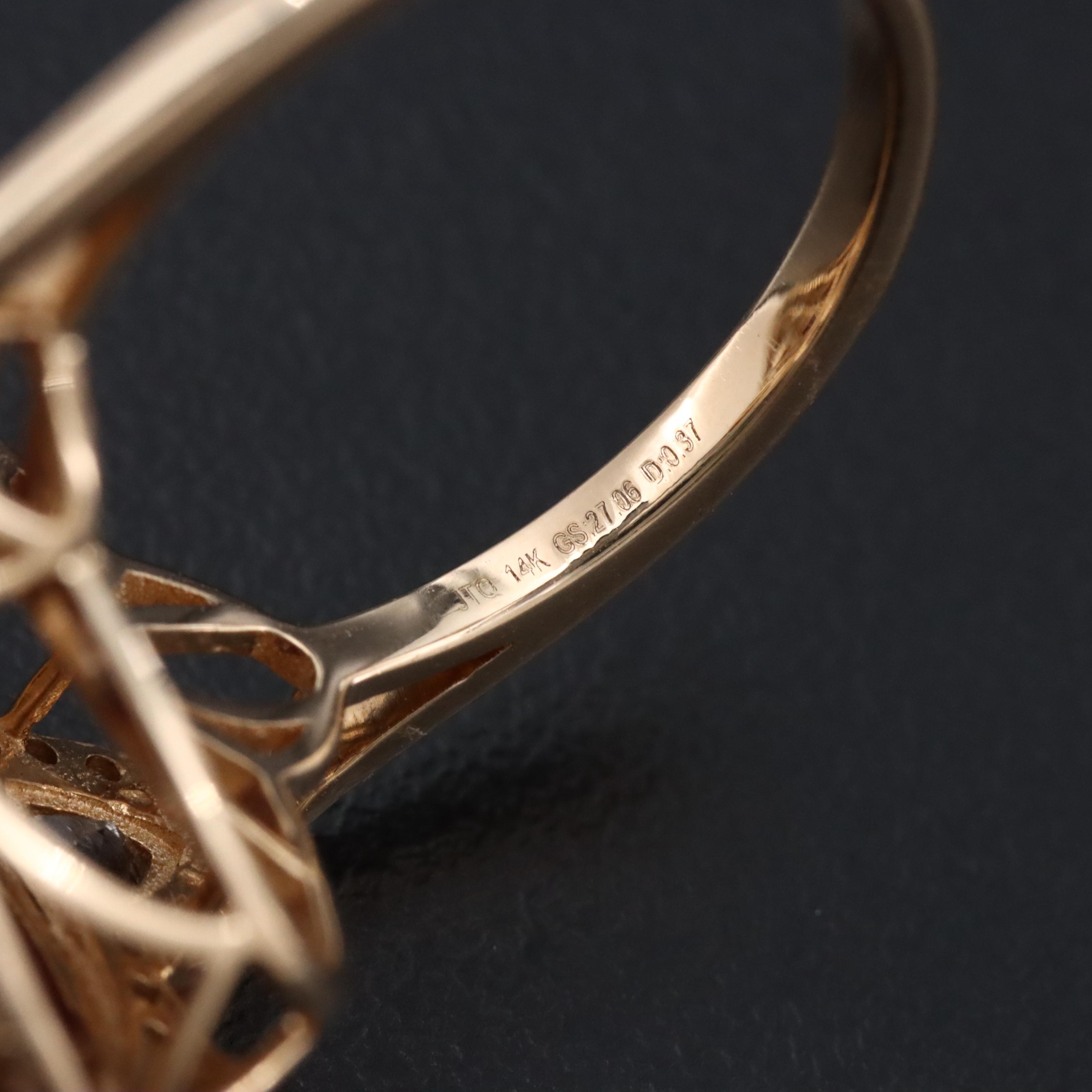 14K 26.58 CT Ruby, White Sapphire, and Diamond Ring with IGI Jewelry Report