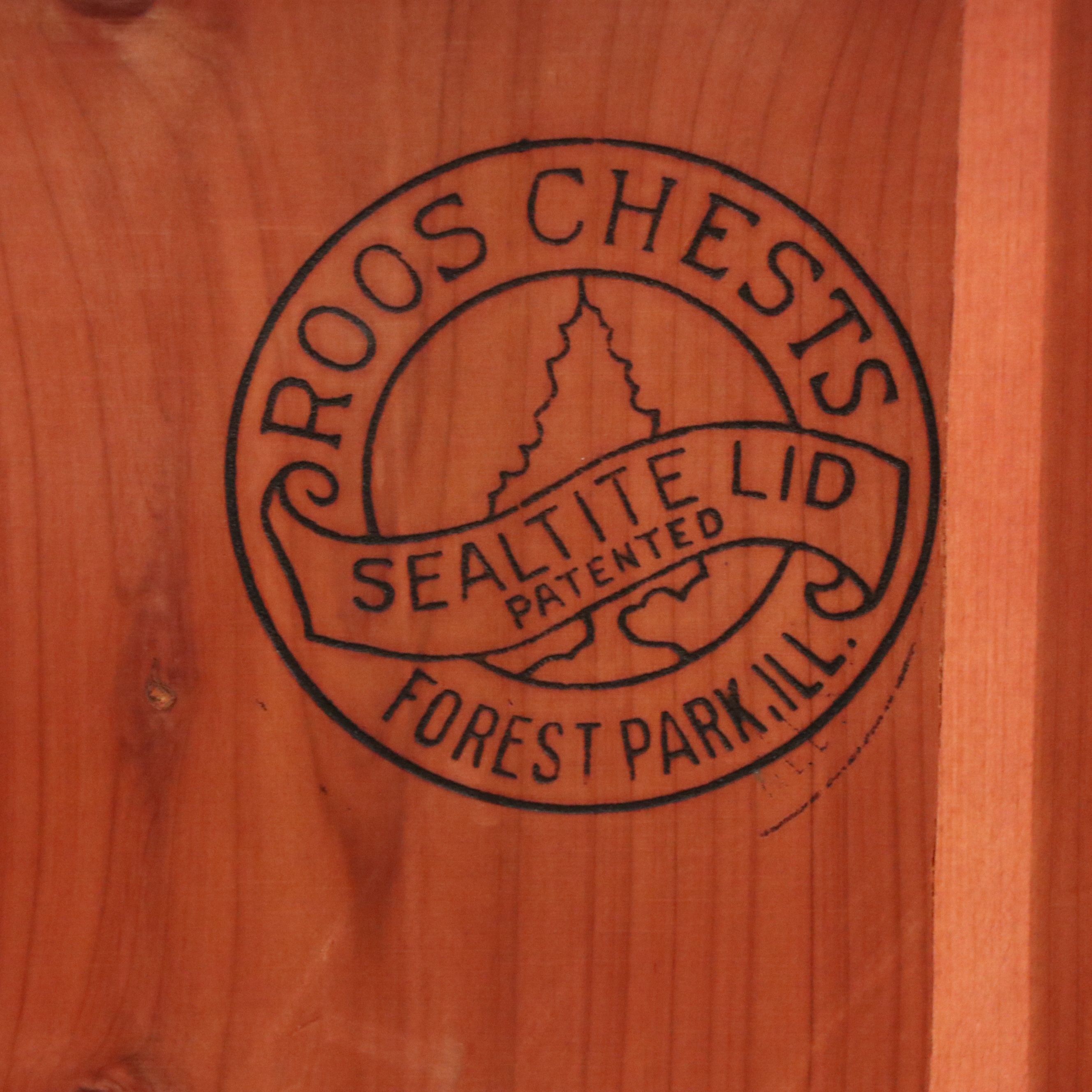 Roos Chests Art Deco Style Yellow-Painted Wood Cedar Lined Blanket Chest