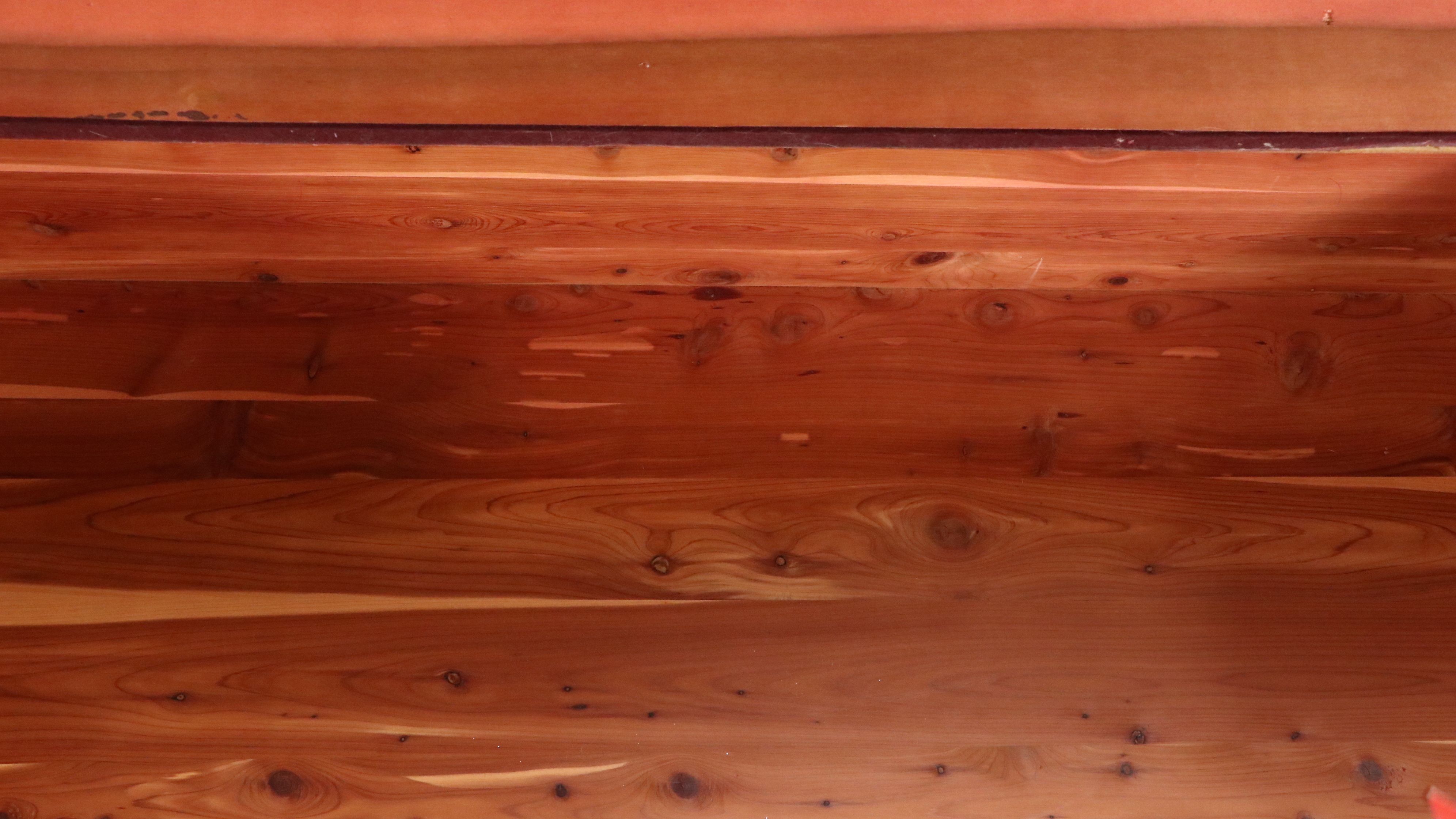 Roos Chests Art Deco Style Yellow-Painted Wood Cedar Lined Blanket Chest