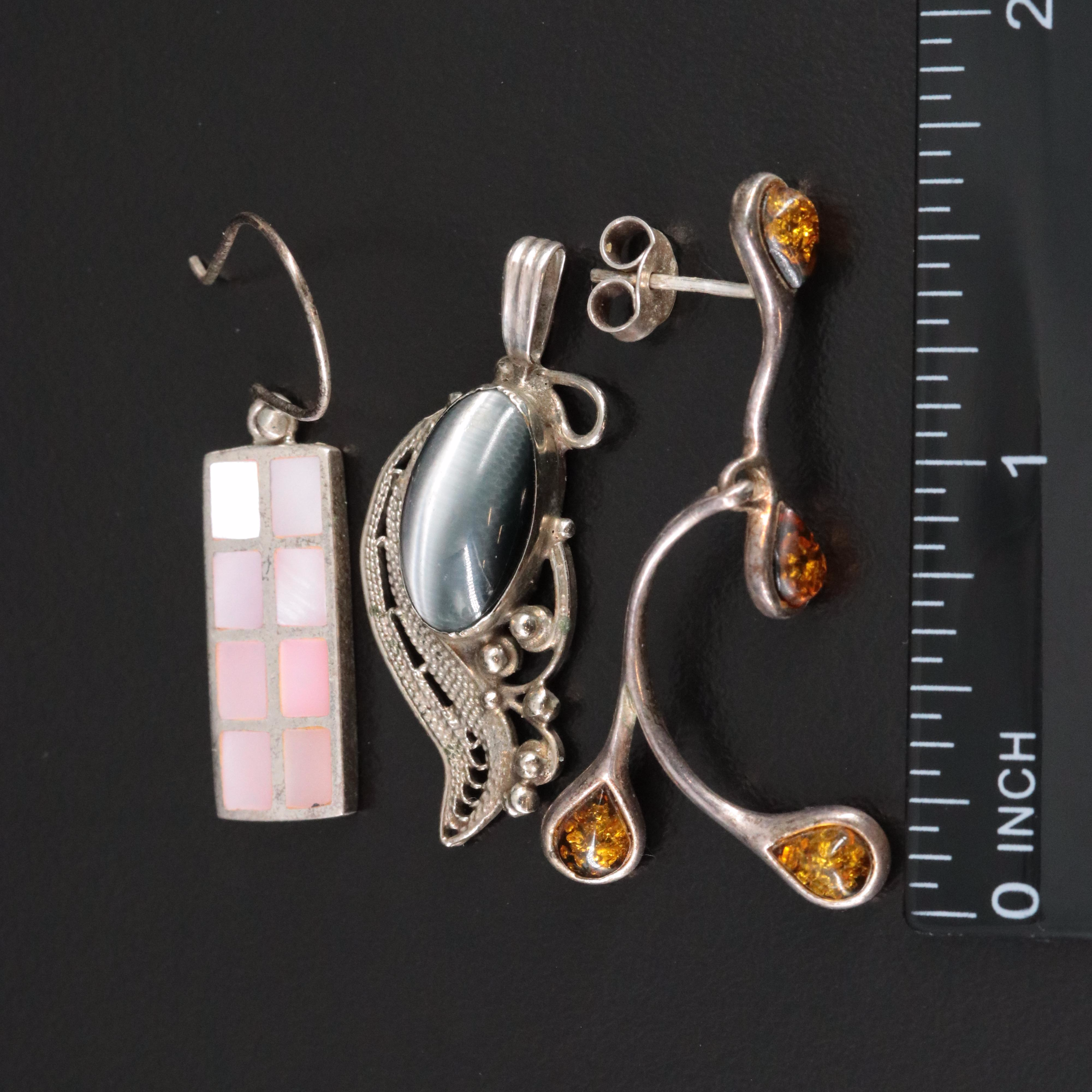 Sterling Gemstone Earring and Pendant Collection