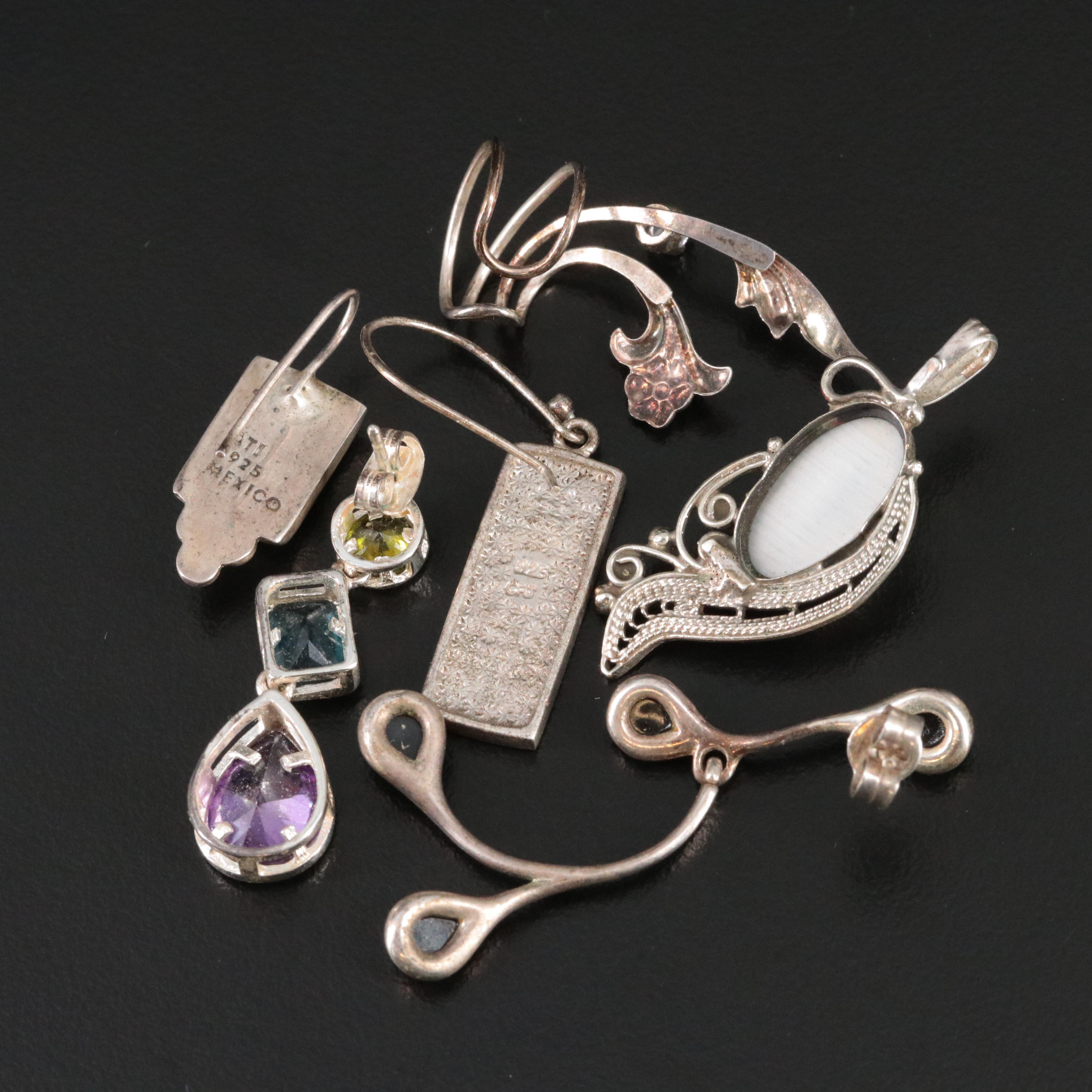 Sterling Gemstone Earring and Pendant Collection