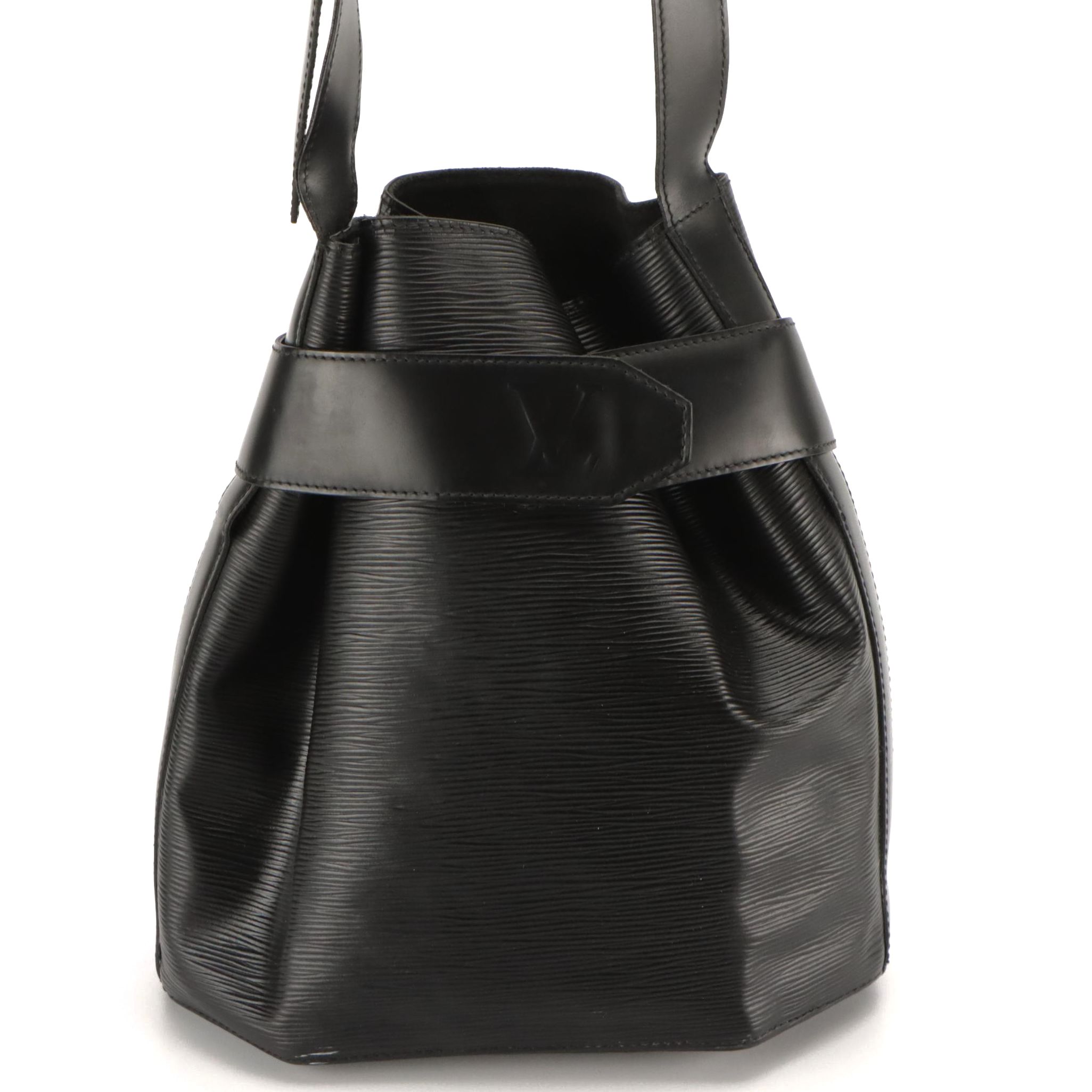 Louis Vuitton Sac D'Epaule in Black Epi and Smooth Leather