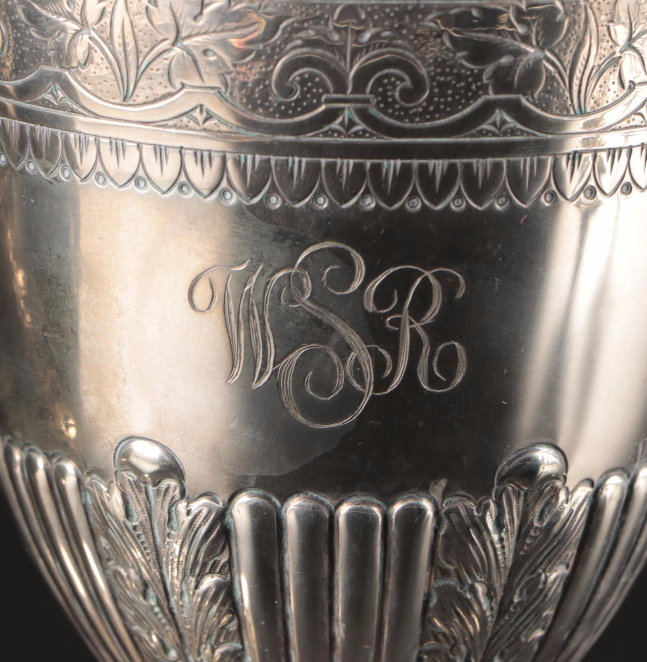 William Hutton & Sons with Other Repoussé Silver Plate Goblets