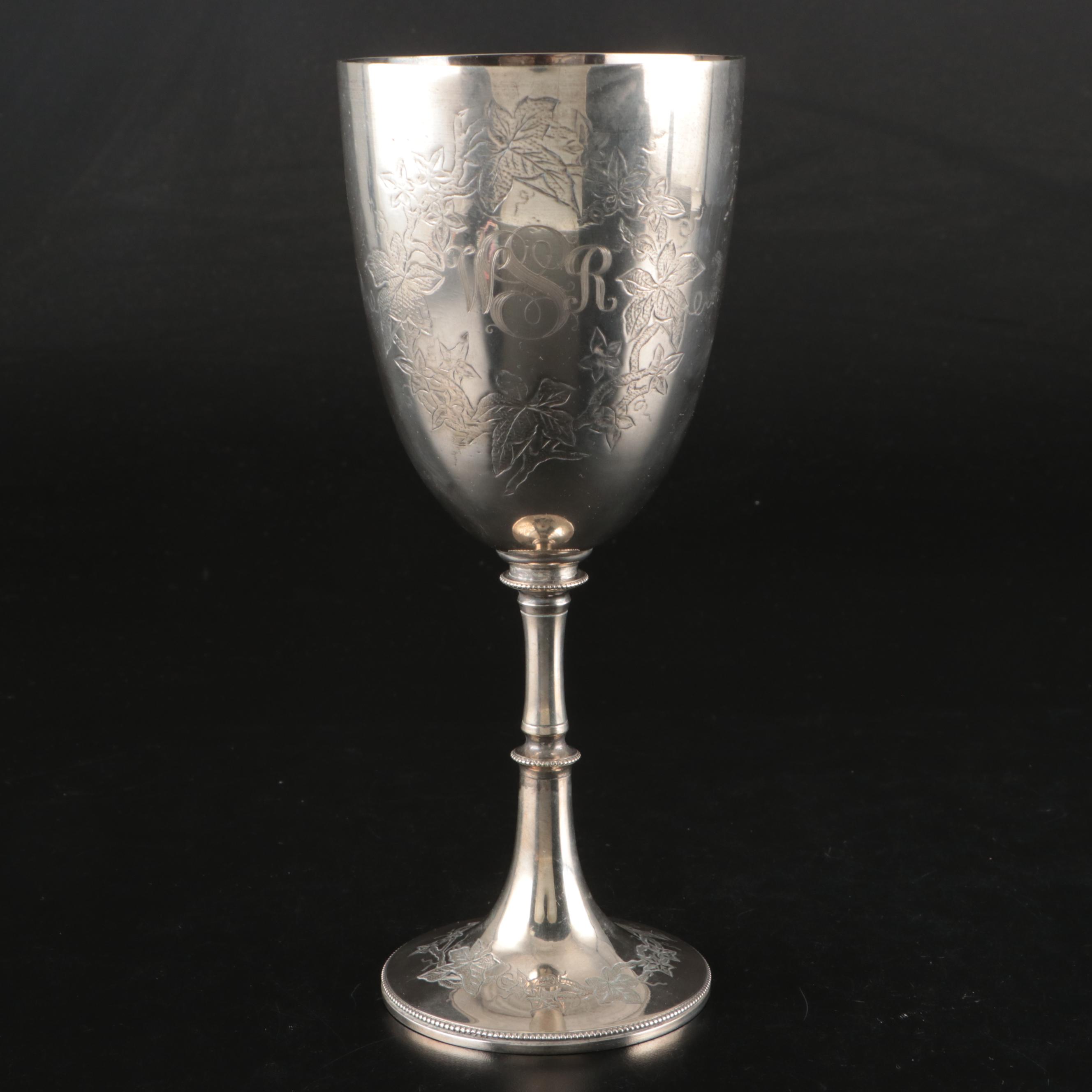 William Hutton & Sons with Other Repoussé Silver Plate Goblets