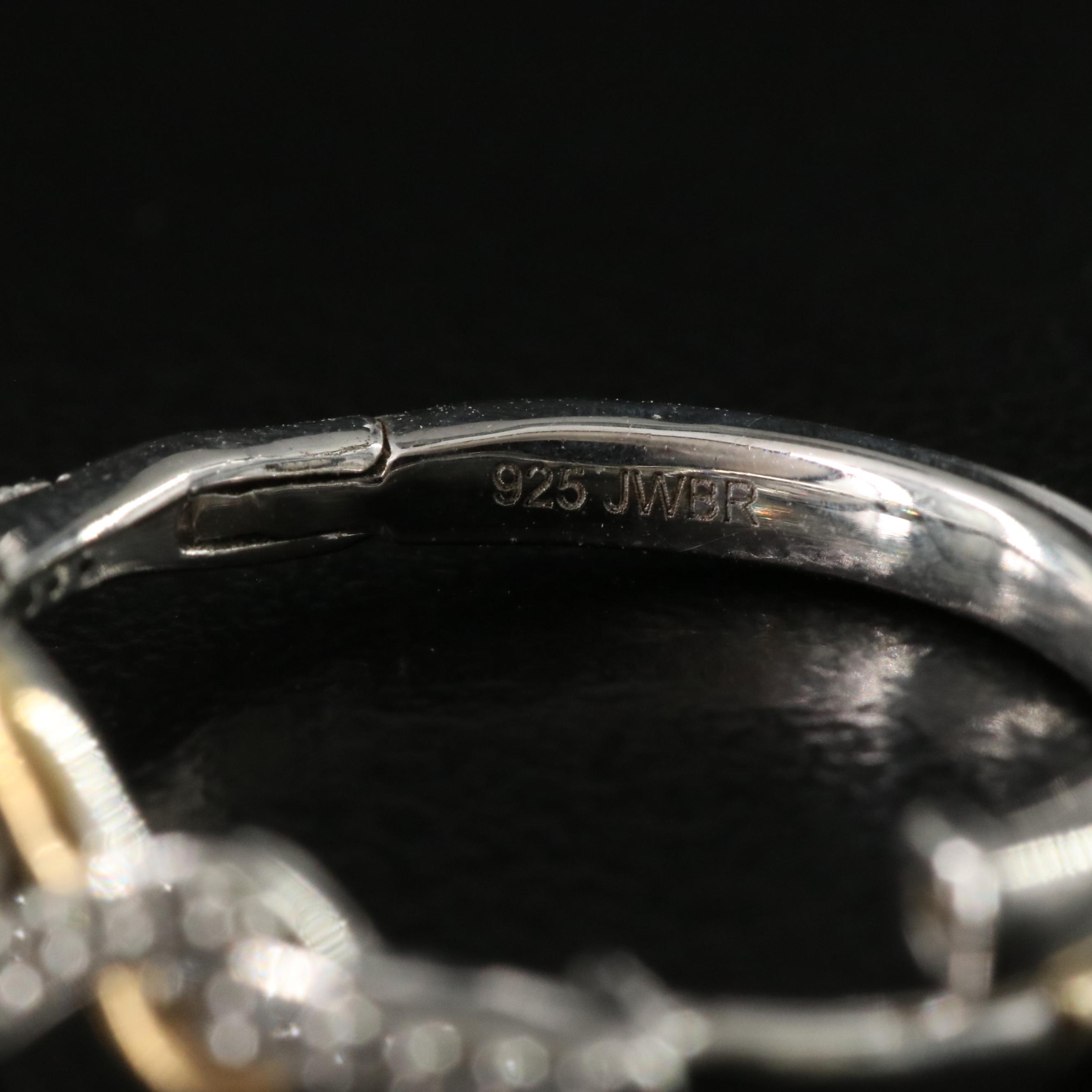 Sterling White Sapphire Hoop Earrings