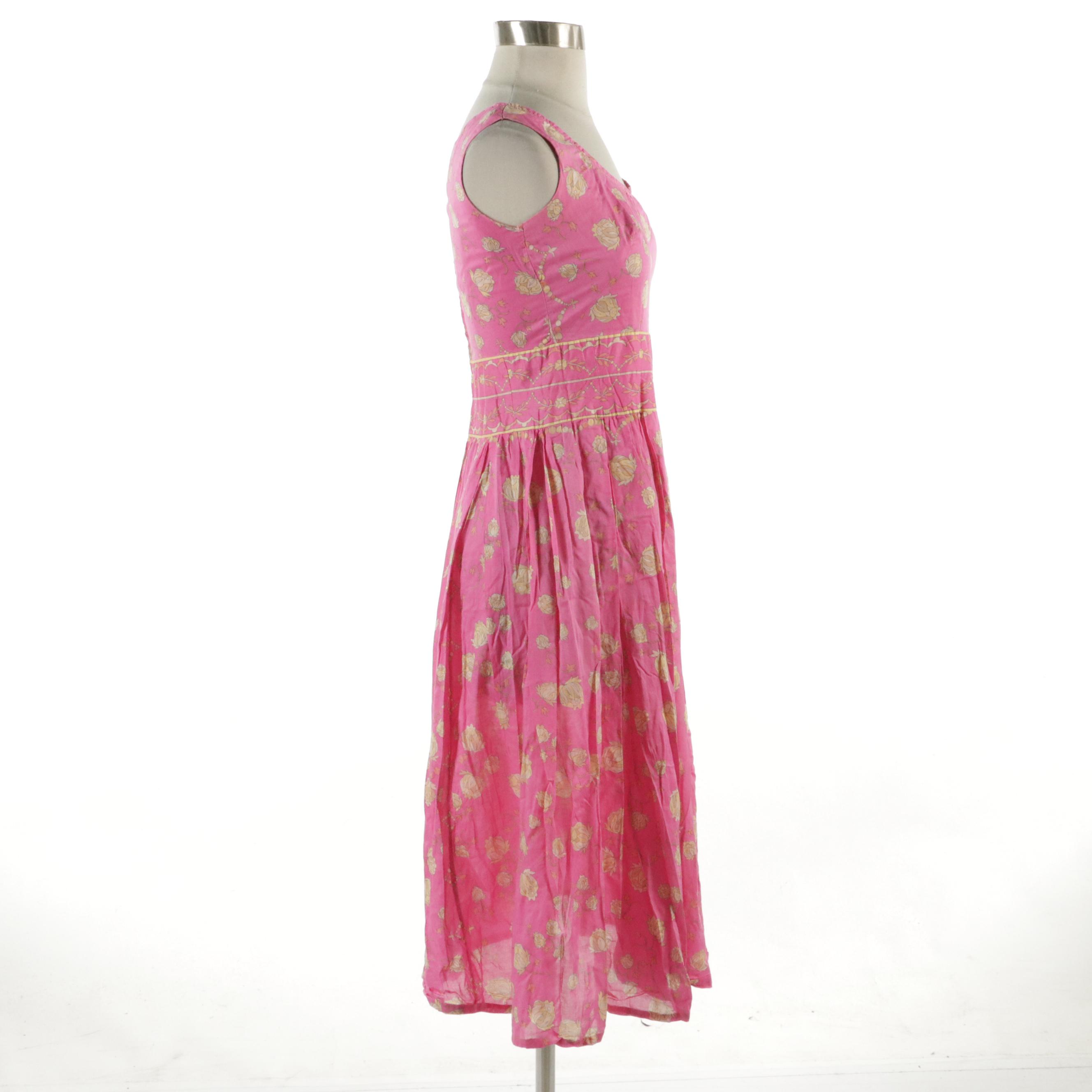 Emilio Pucci for Saks Fifth Avenue Sleeveless Cotton Print Dress, Late 1960s
