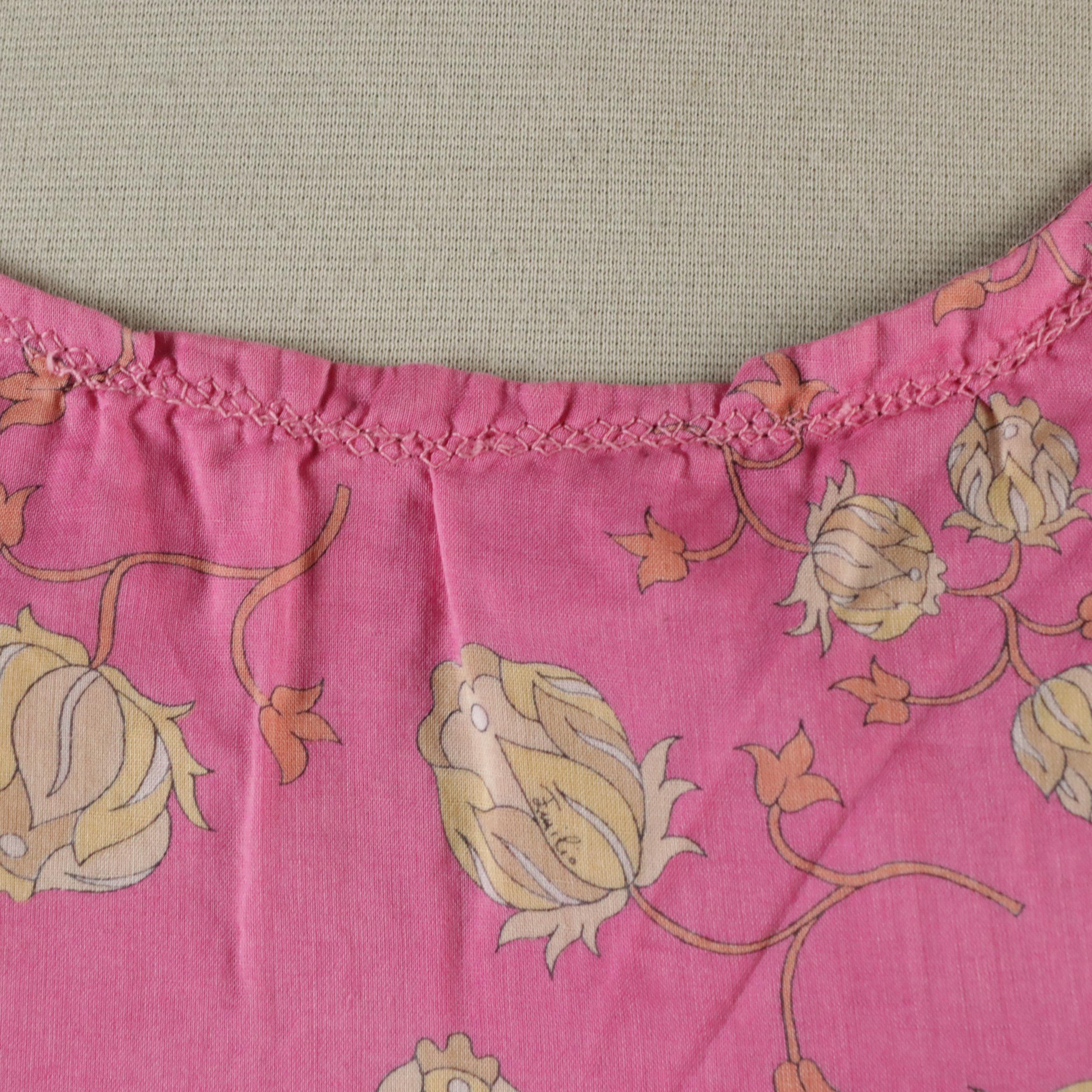 Emilio Pucci for Saks Fifth Avenue Sleeveless Cotton Print Dress, Late 1960s