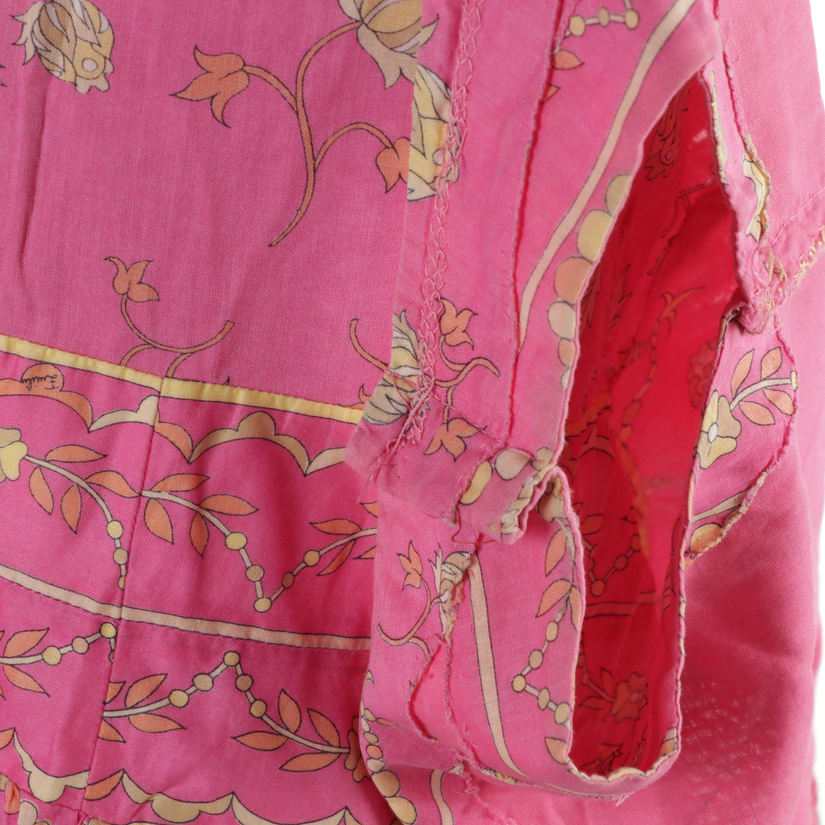 Emilio Pucci for Saks Fifth Avenue Sleeveless Cotton Print Dress, Late 1960s