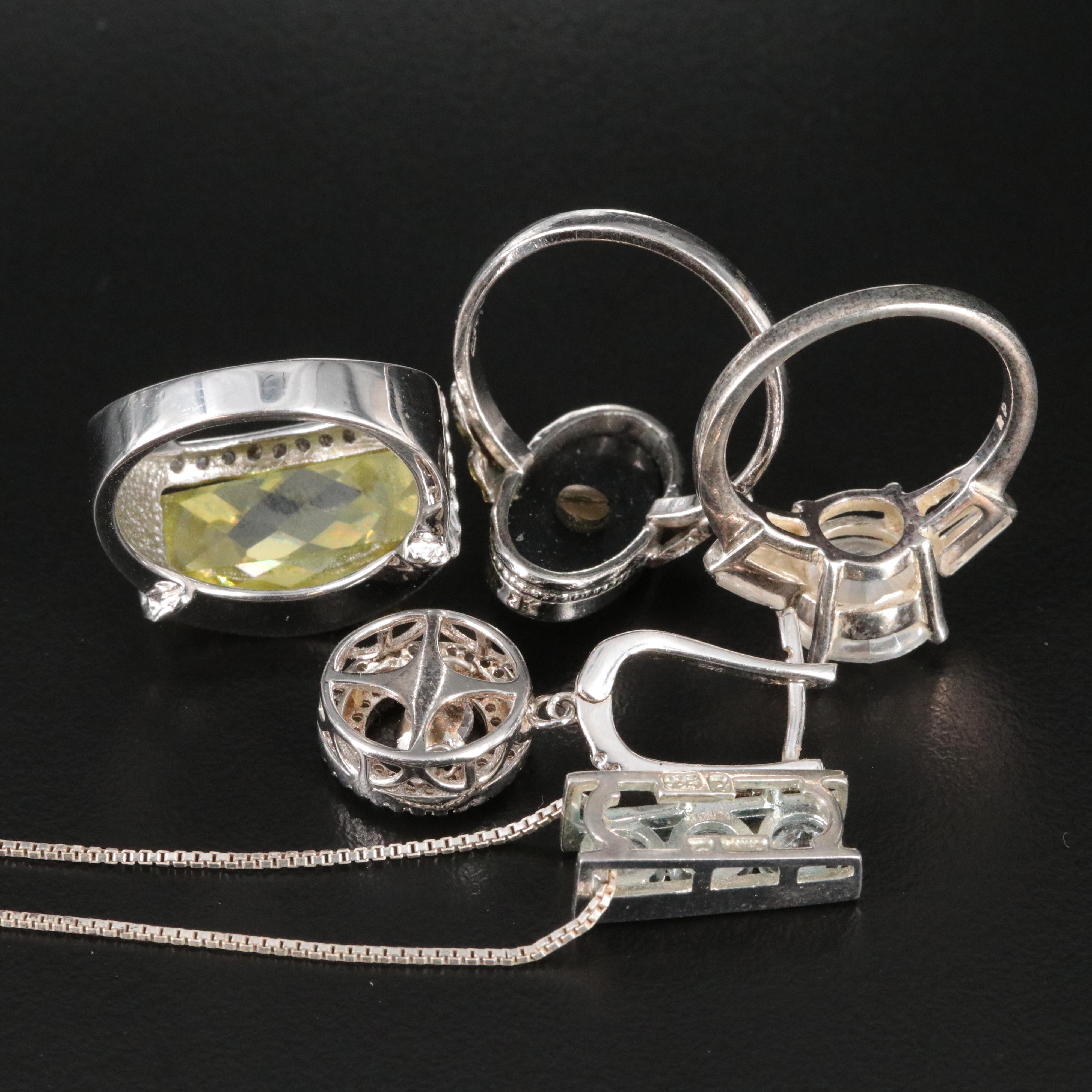 Sterling Cubic Zirconia and Black Onyx Jewelry Collection