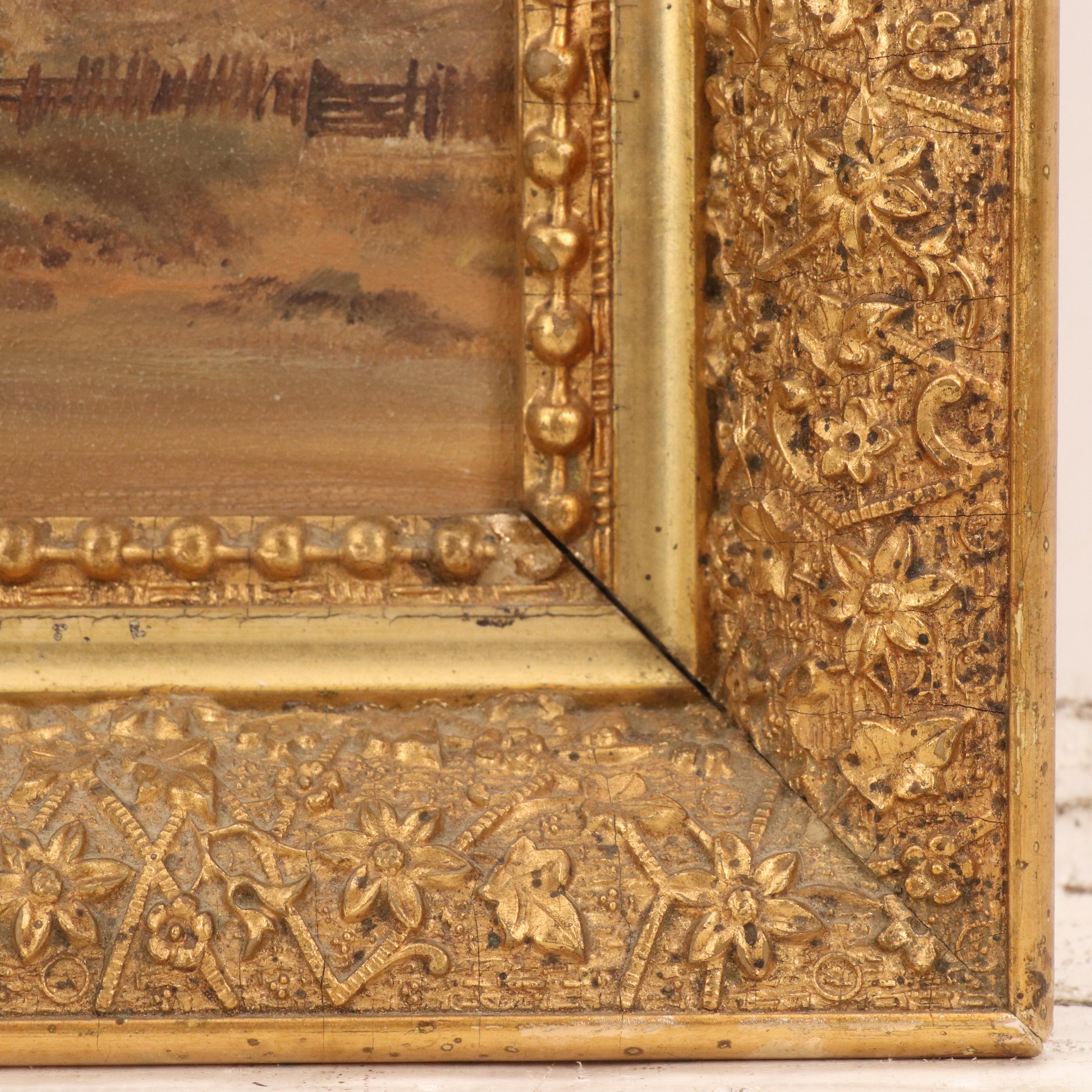 Mountainous Landscape Oil Painting, Late 19th/Early 20th Century