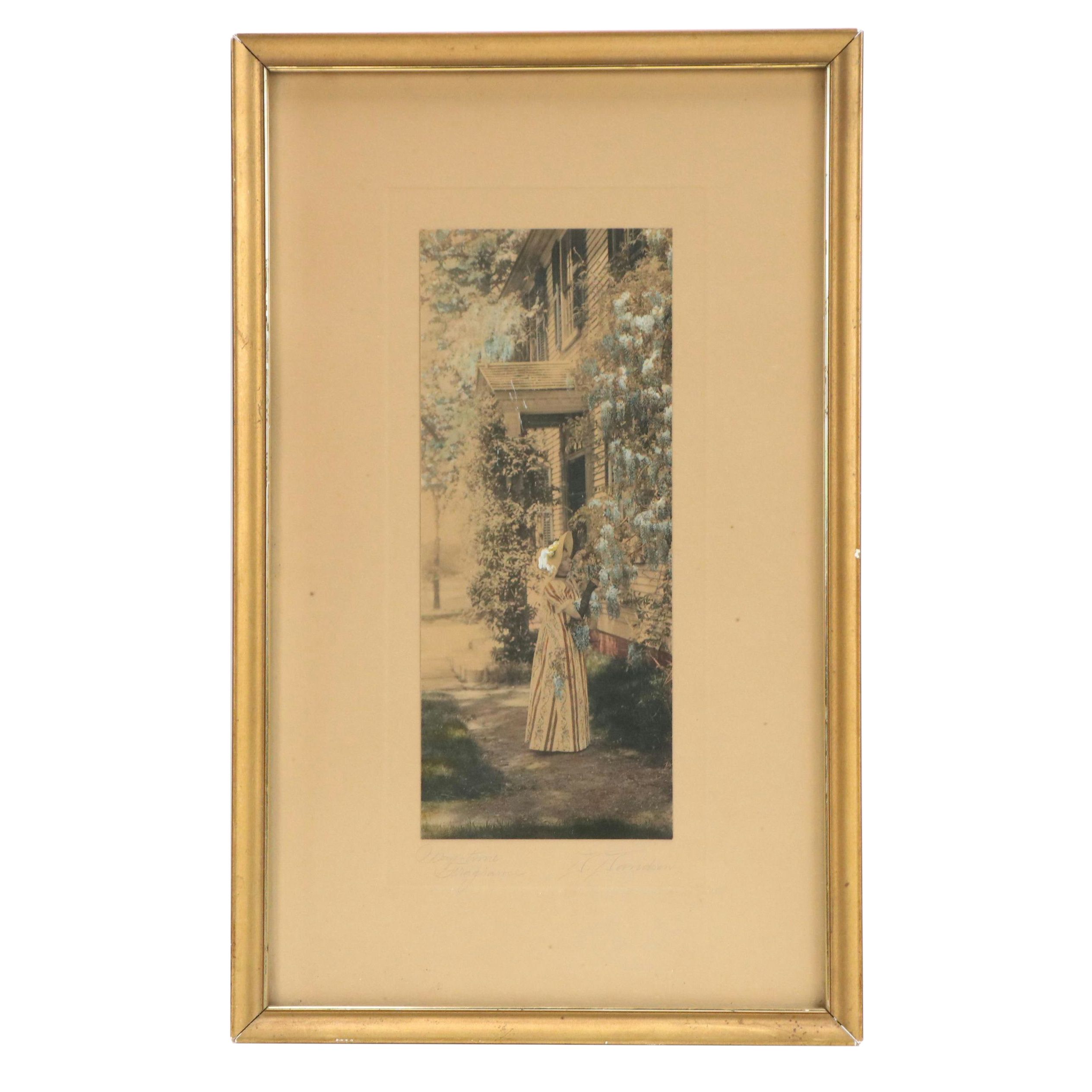 David Davidson Hand-Colored Photograph "May-Time Fragrance," 20th Century