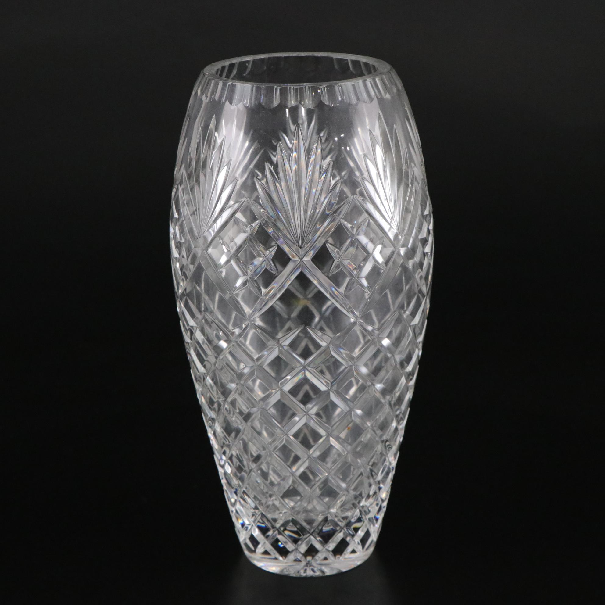 Mikasa "Belle Epoque" and Crystal Clear "Essex" Pair of Crystal Flower Vases